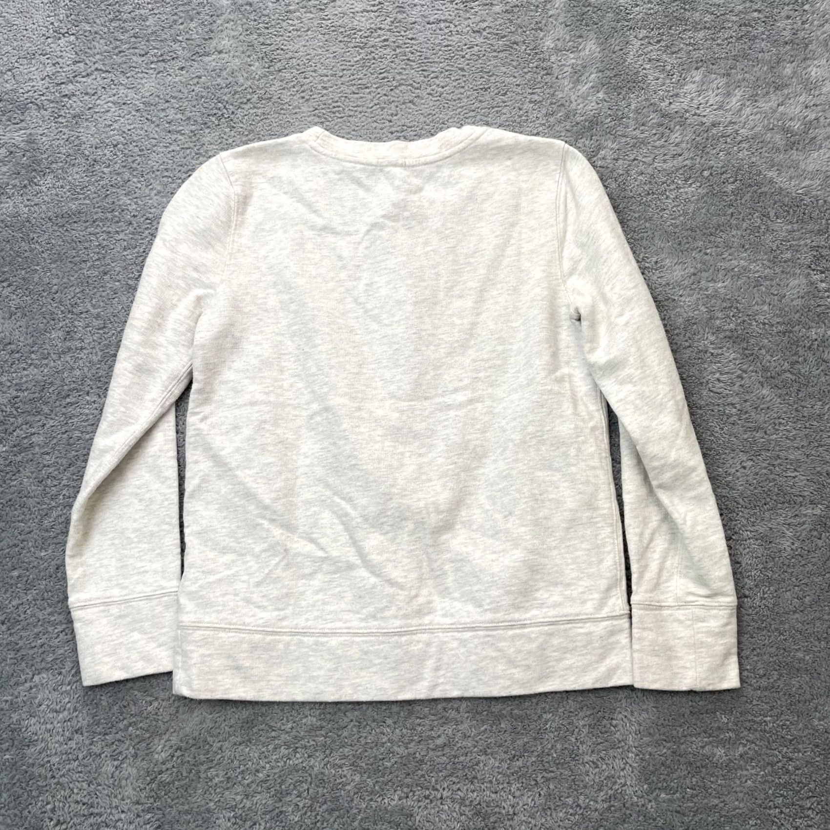 J.Crew J Crew Sweatshirt Womens XS Gray Floral Embroidered Cotton Crew Neck Size XS / US 0-2 / IT 36-38 - 2 Thumbnail