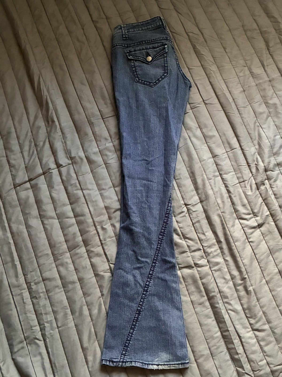 Other Early 2000s Dark Wash R3volt Low rise Boot Cut Jeans Size 37" - 3 Thumbnail