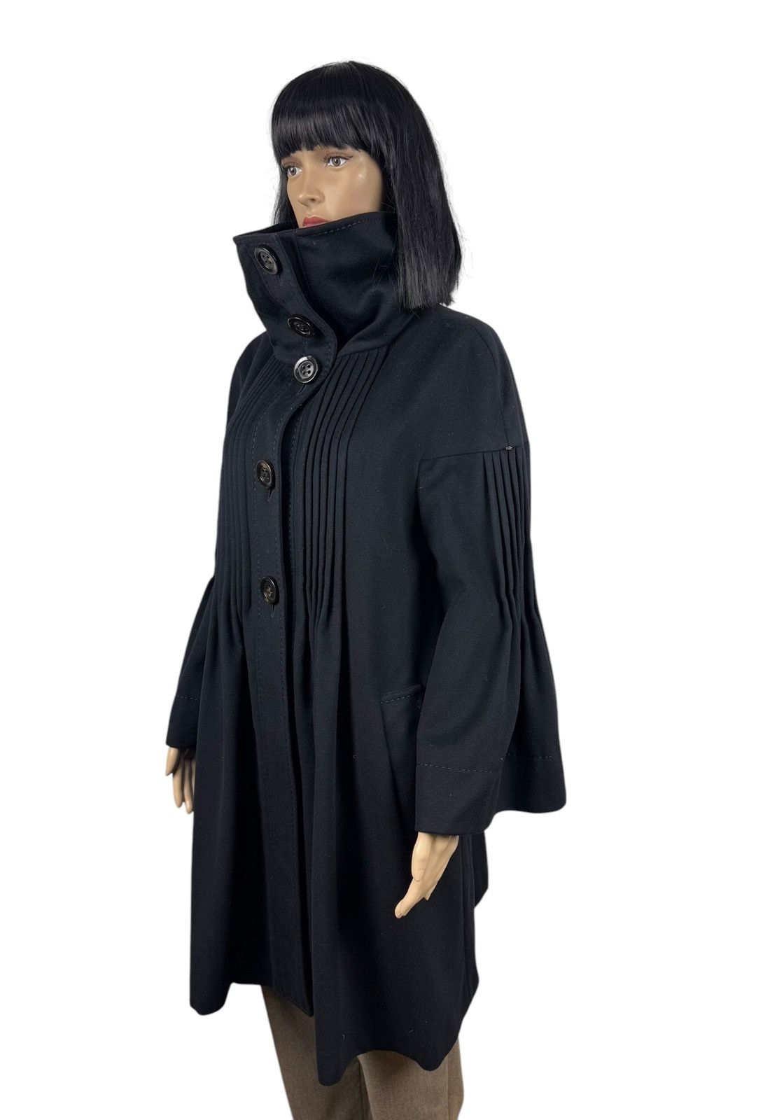 Sportmax Sportmax Virgin Wool Pleated Coat Mock Neck size IT46 US12 Size XL / US 12-14 / IT 48-50 - 5 Thumbnail