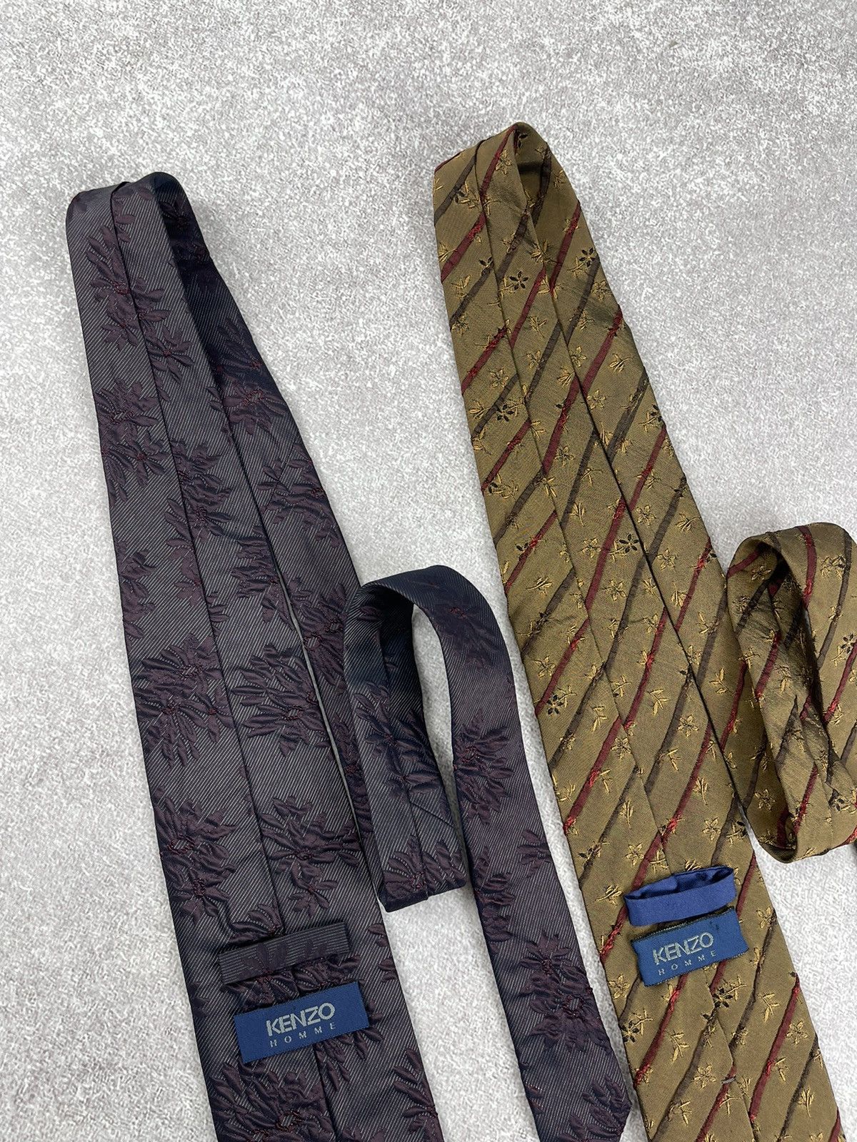 Kenzo × Vintage Vintage Kenzo Homme Printed Silk Tie Size ONE SIZE - 9 Thumbnail