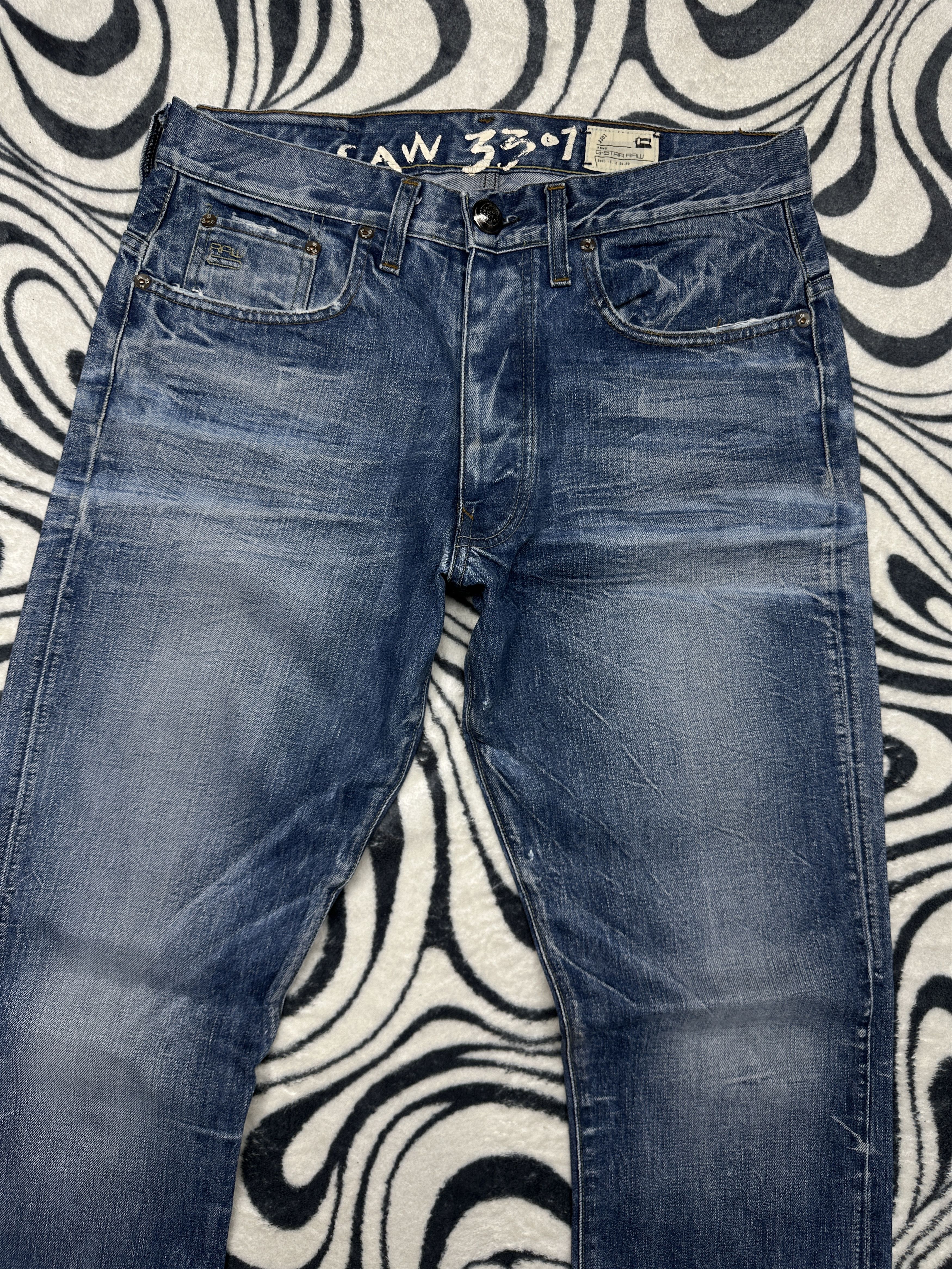 G-Star G Star Raw 3301 Classic Mens Denim Pants Jeans Size US 34 / EU 50 - 2 Thumbnail