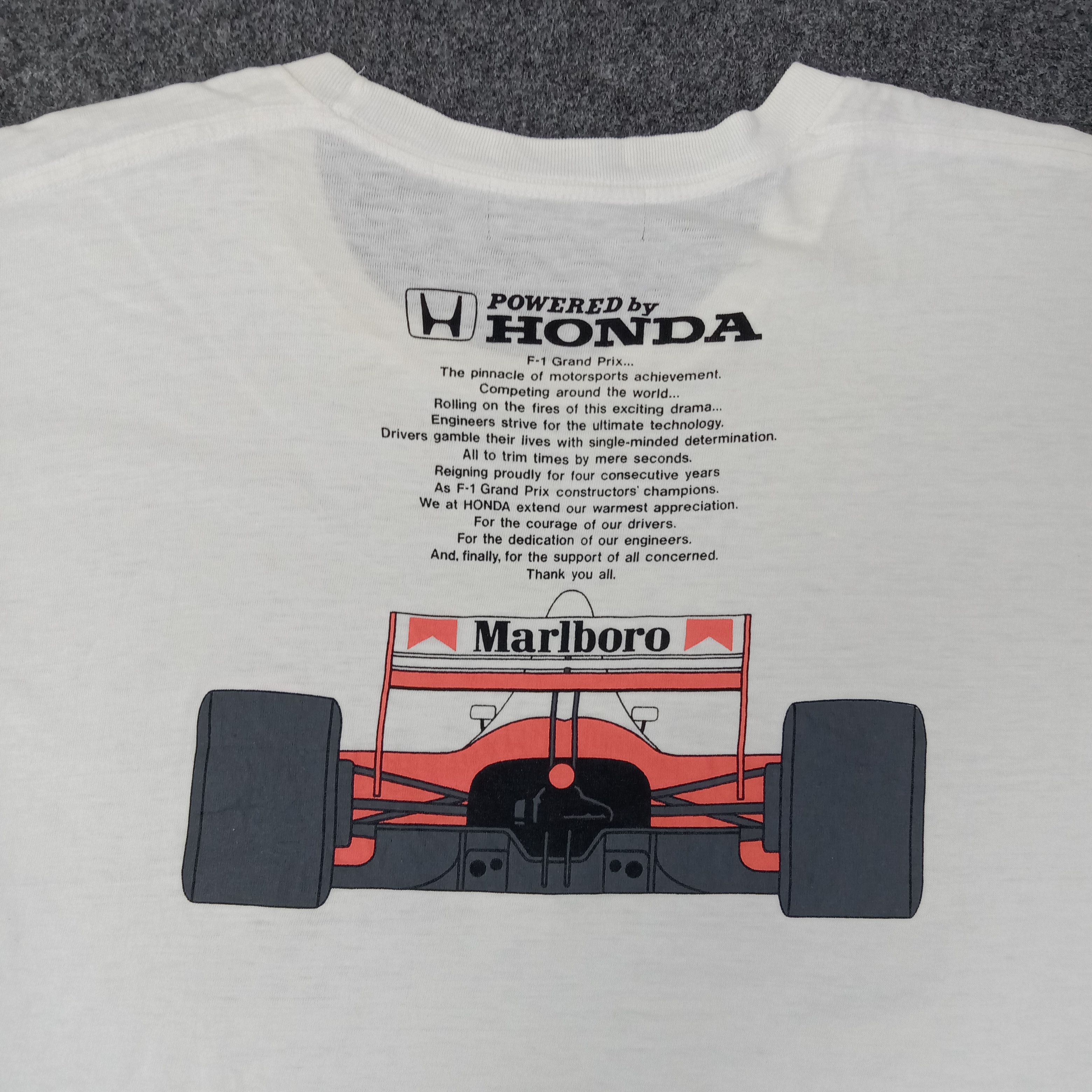 Honda HONDA F-1 Marlboro Japanese Racing 90's Tshirt C259N59 Size US L / EU 52-54 / 3 - 6 Thumbnail