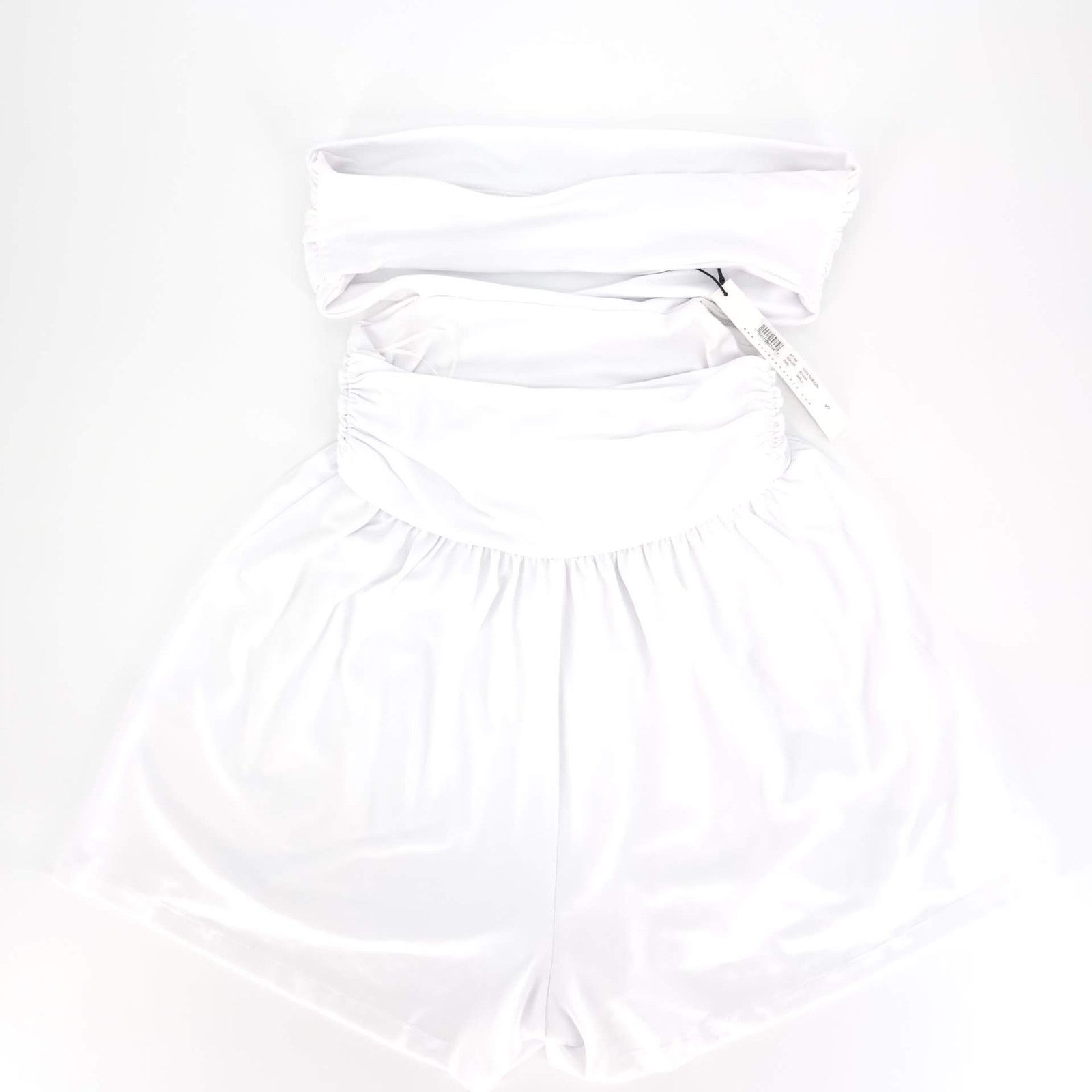 Susana Monaco Susana Monaco NWT White Cowl Neck Halter Romper -Size Small Size 28" / US 6 / IT 42 - 7 Thumbnail