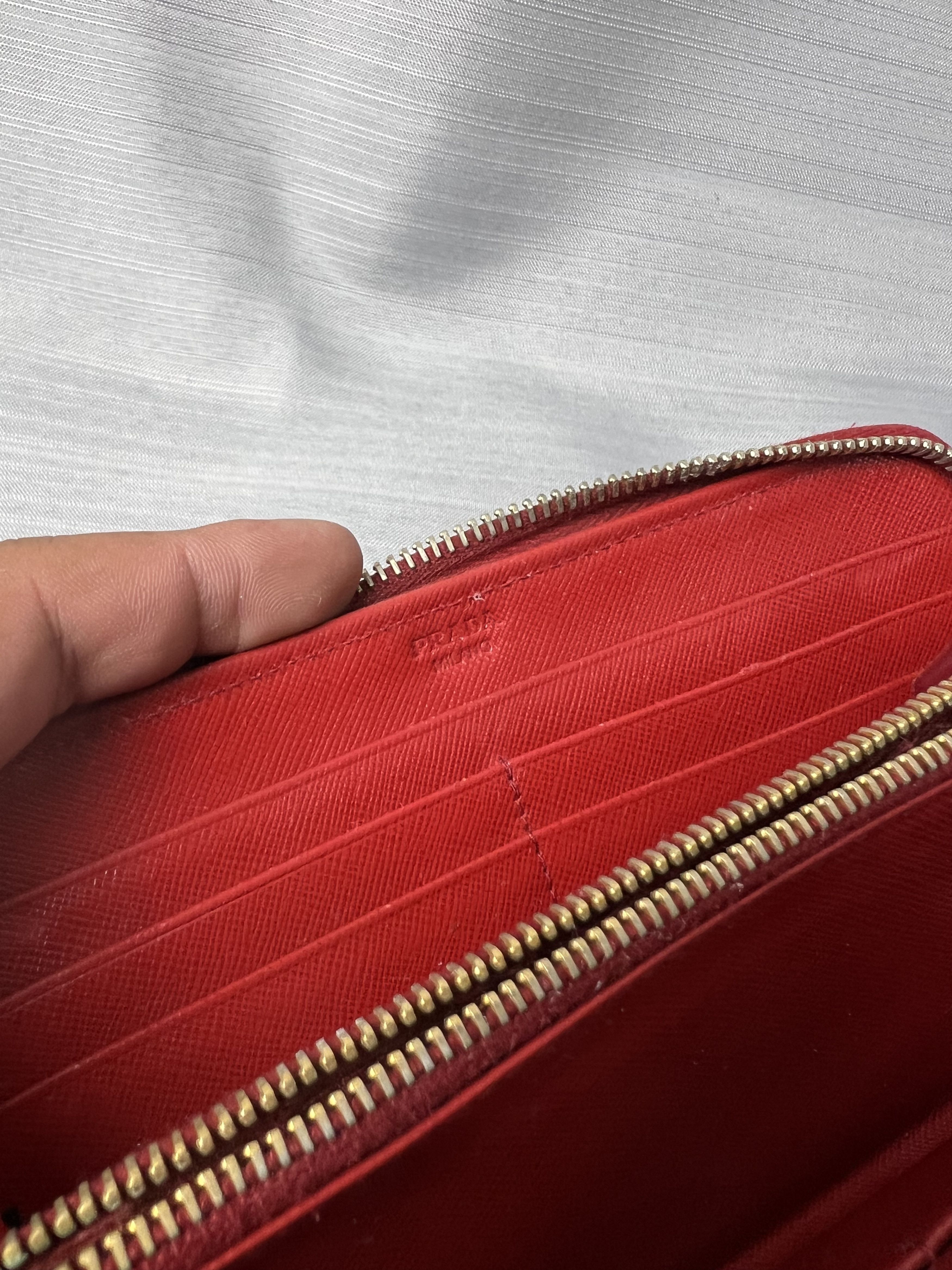 Prada Prada Saffiano Cuir Leather Wallet Size ONE SIZE - 7 Thumbnail