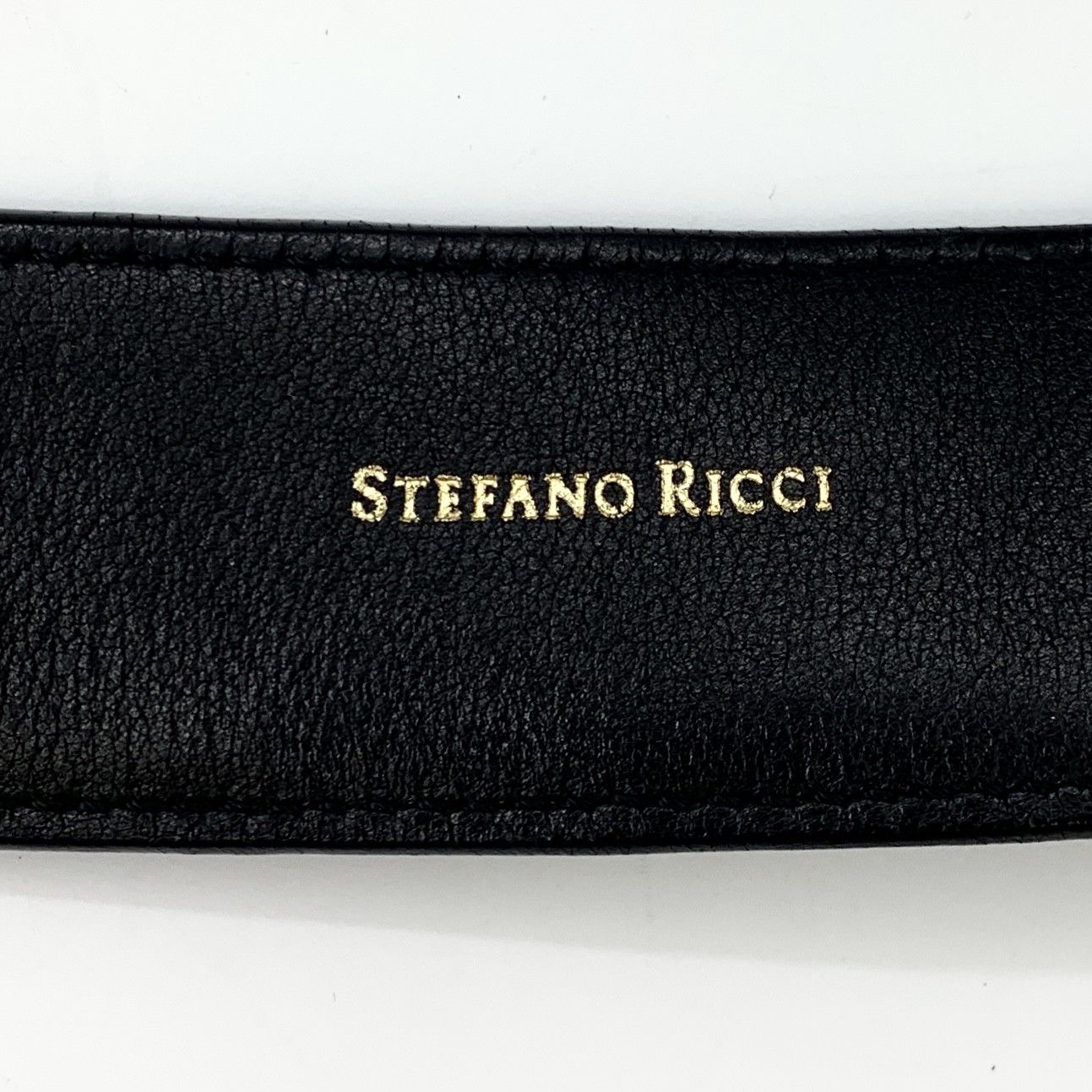 Stefano Ricci Stefano Ricci Black Crocodile Leather Eagle Belt (107×4cm) Size ONE SIZE - 2 Thumbnail