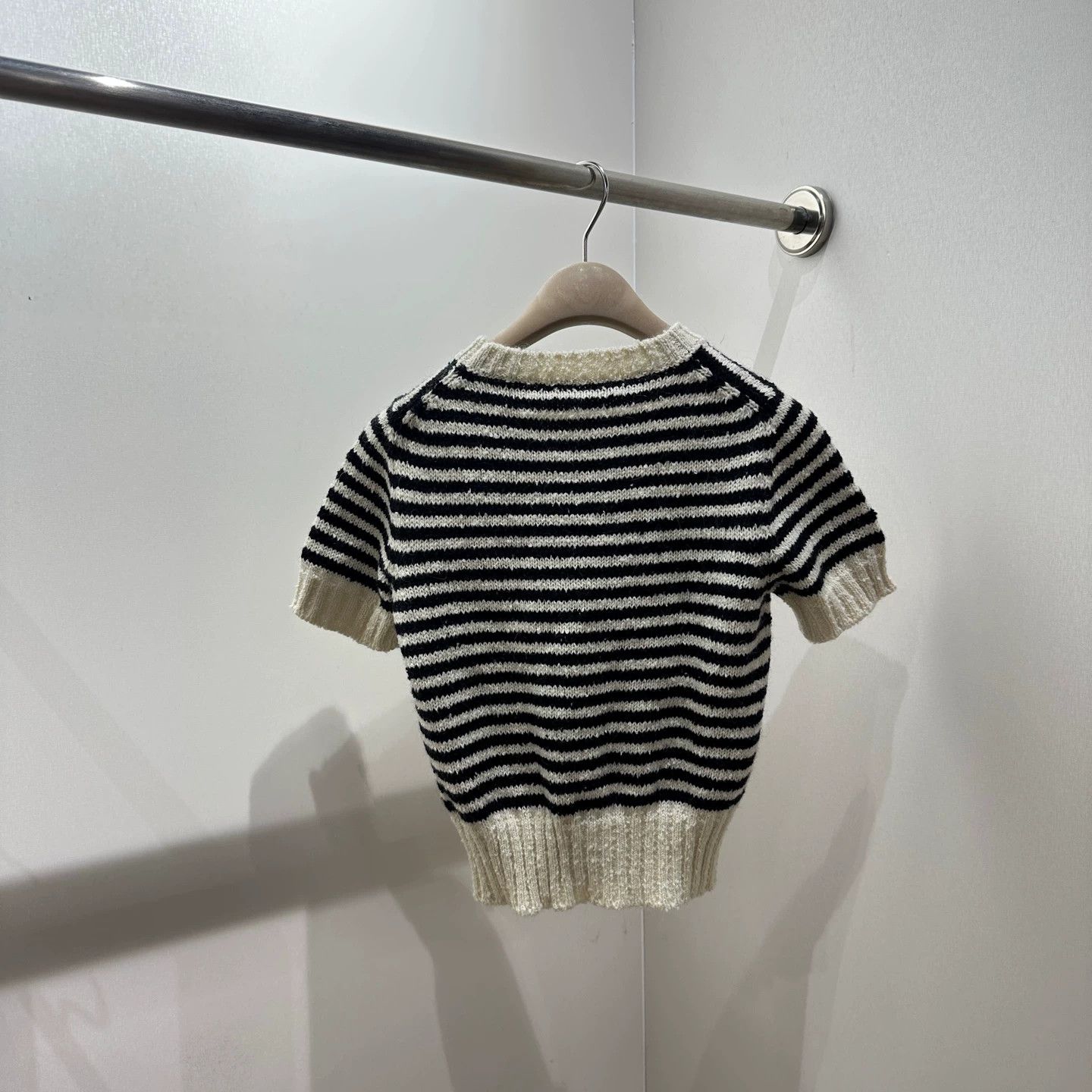 Christian Dior Monsieur Dior mar589 star logo stripe knit short-sleeve 36 Size XS / US 0-2 / IT 36-38 - 2 Thumbnail