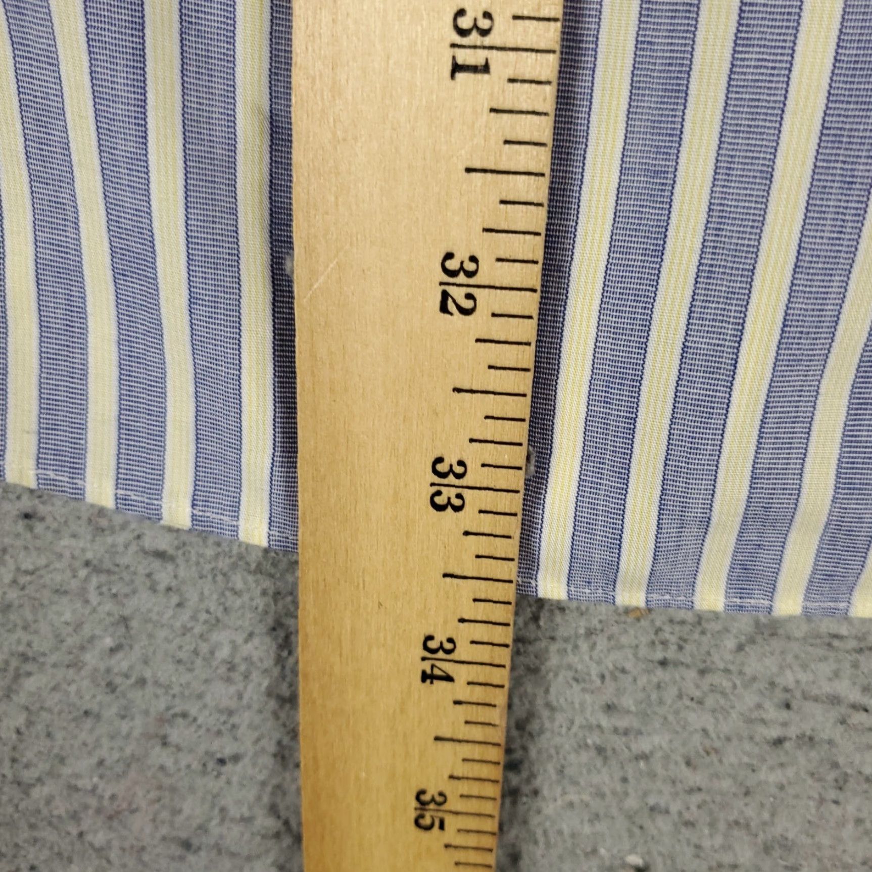 Brooks Brothers Brooks Brothers Shirt Mens 18 Blue Striped Dress Shirt Long Sleeve Button-Down Collar Regular Cotton Size 48R - 4 Thumbnail