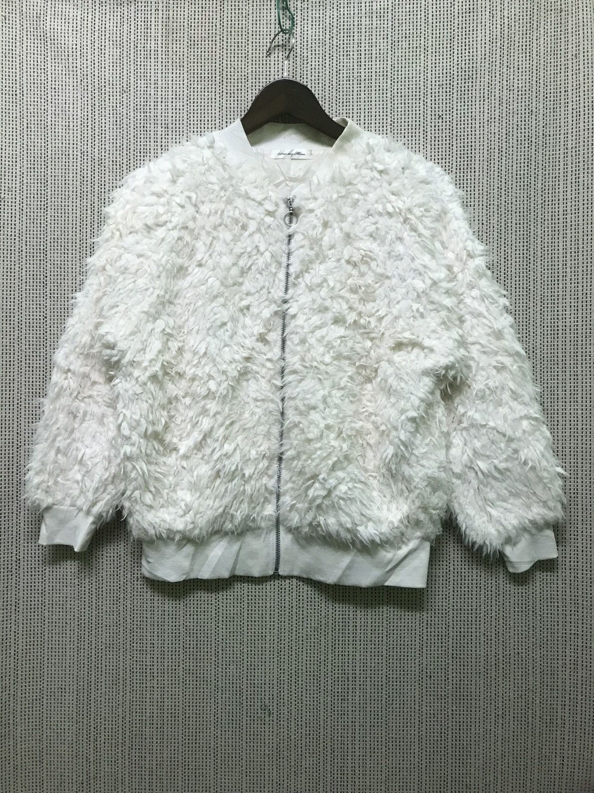 image of Wool Jacket Dreamy Minx Knitwear in White, Women's (Size Large)