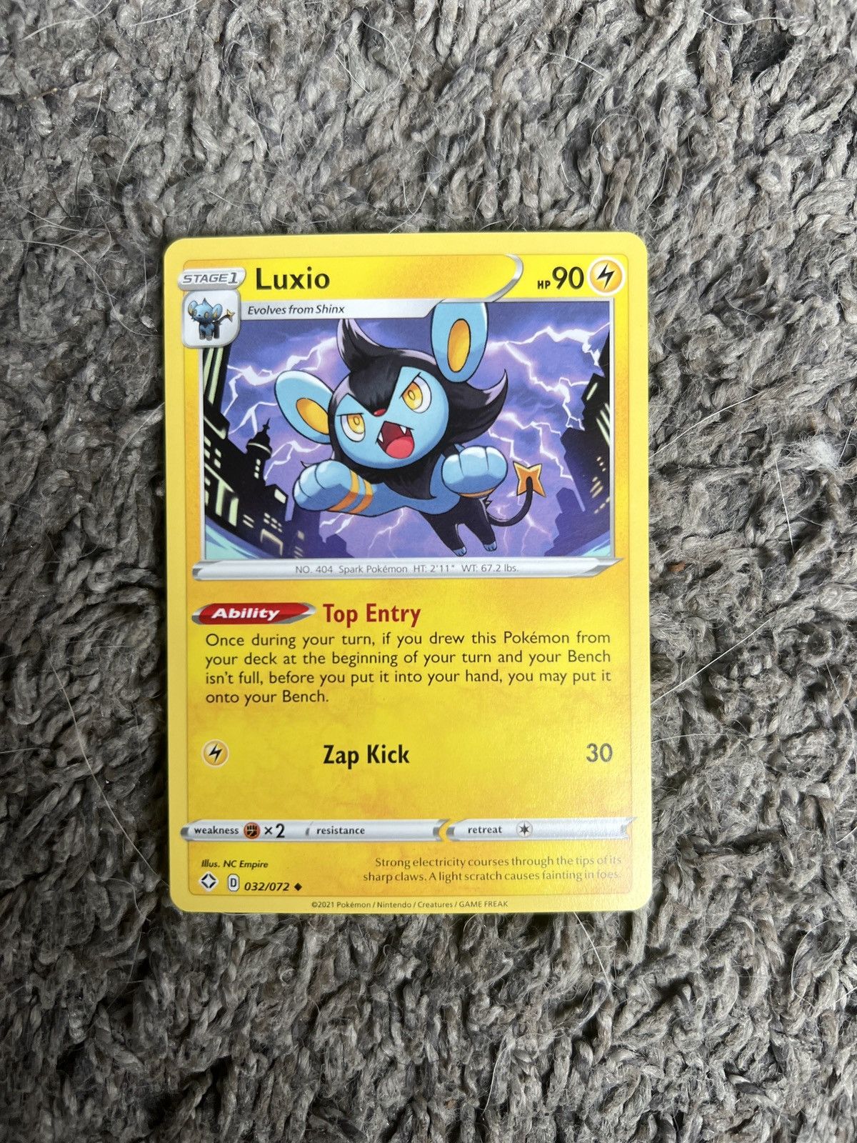 Pokemon 2021 Pokémon Luxio Stage 1 Card Size ONE SIZE - 1 Thumbnail