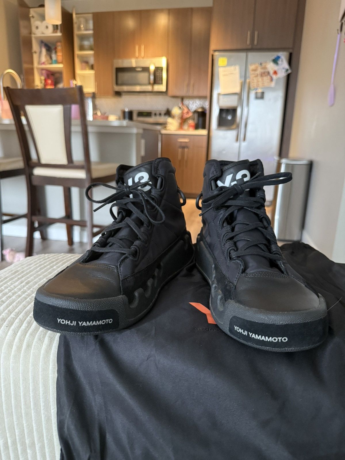 Yohji Yamamoto Y-3 Kasabaru Leather Black EF2559 FW19 Yohji Yamamot Size US 10 / EU 43 - 2 Thumbnail