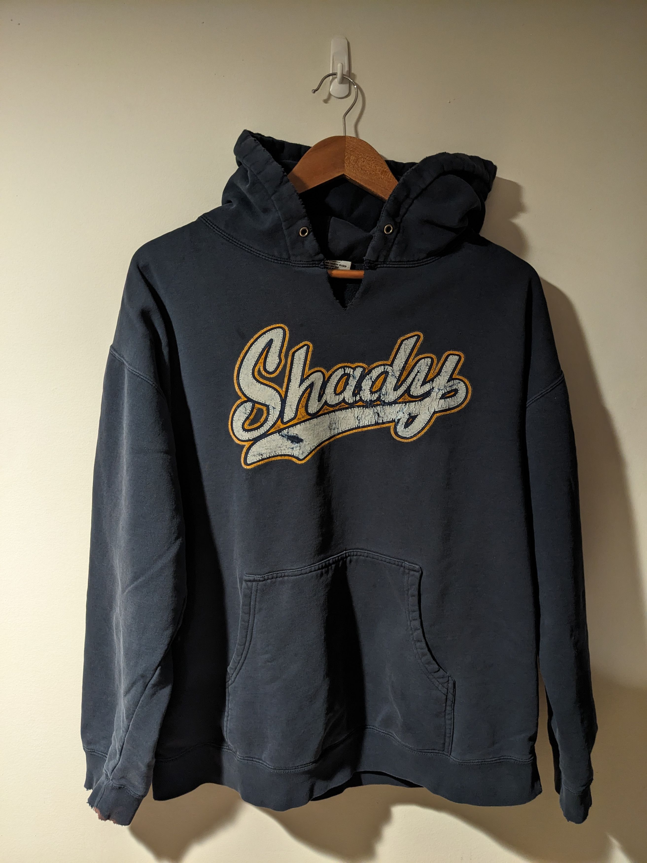 Vintage Y2K Shady Eminem Rap Music Blue Large Hoodie