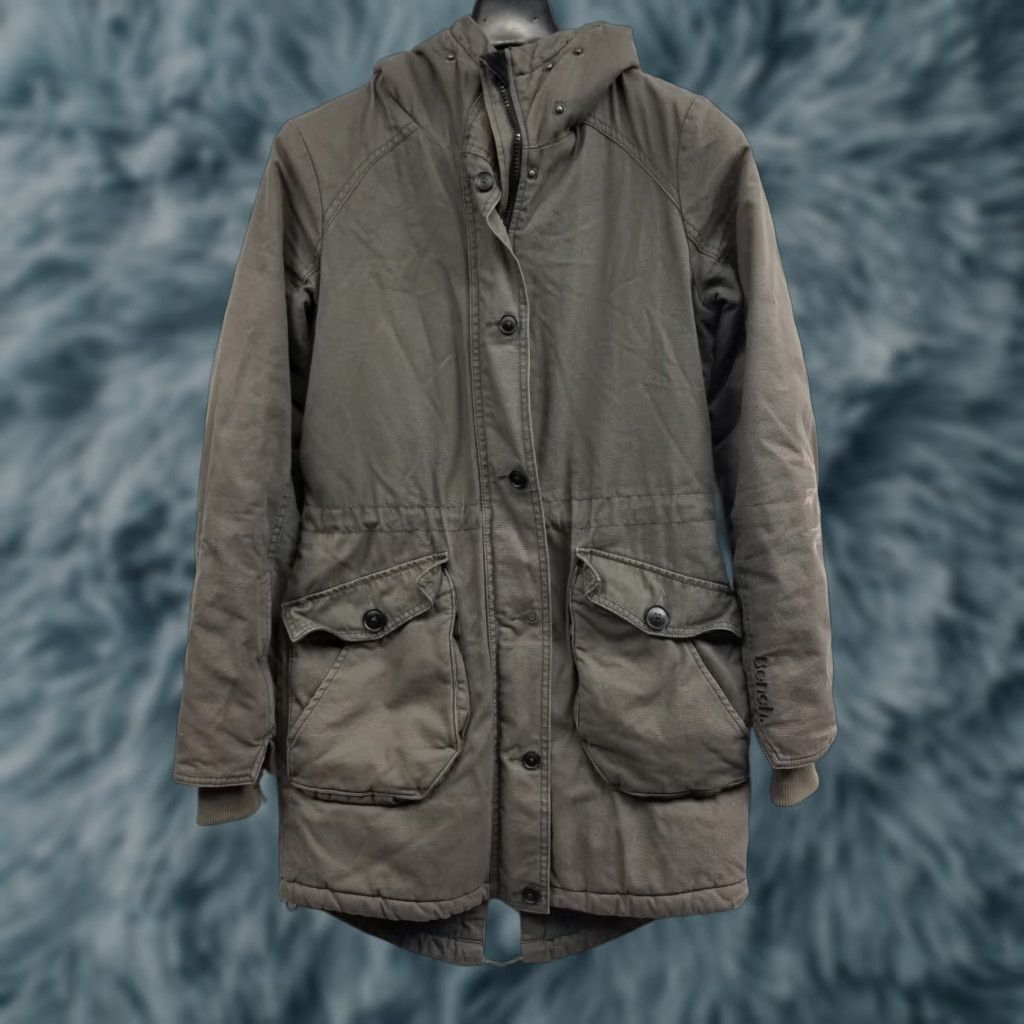 Bench BENCH CANVAS Hooded Coat SIZE Small Gray Long Zip Up See Pics Sherpa Women Regular Anorak Fur Trim Logo Size S / US 4 / IT 40 - 1 Thumbnail