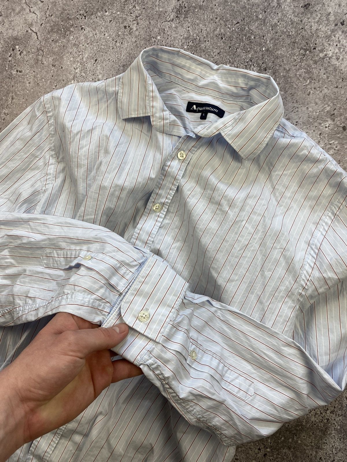 Aquascutum × Vintage Vintage Aquascutum Check Pocket Shirt Button Designer casual Size US L / EU 52-54 / 3 - 5 Thumbnail
