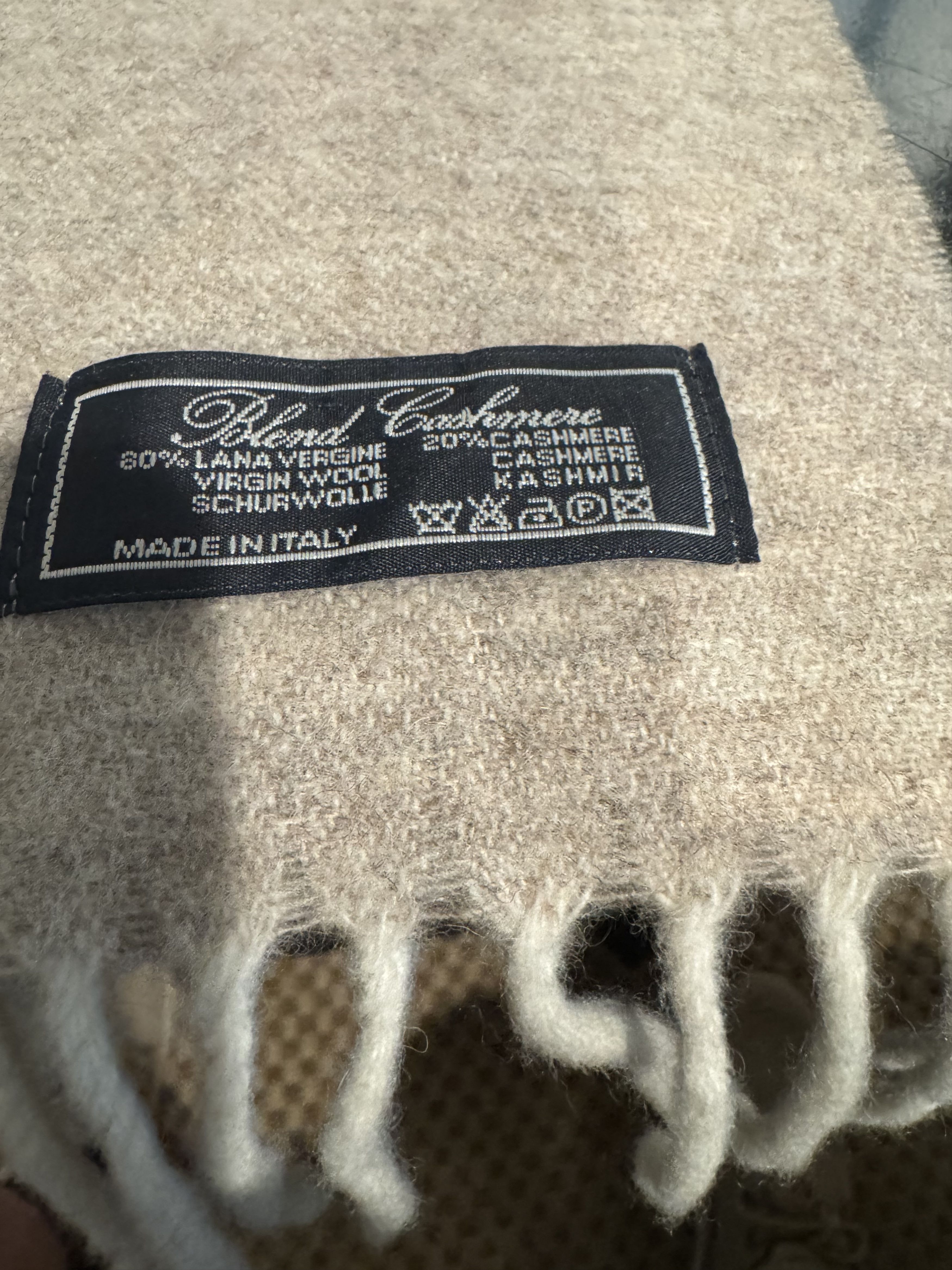 Other Light Tan Cashmere Scarf Size ONE SIZE - 1 Thumbnail