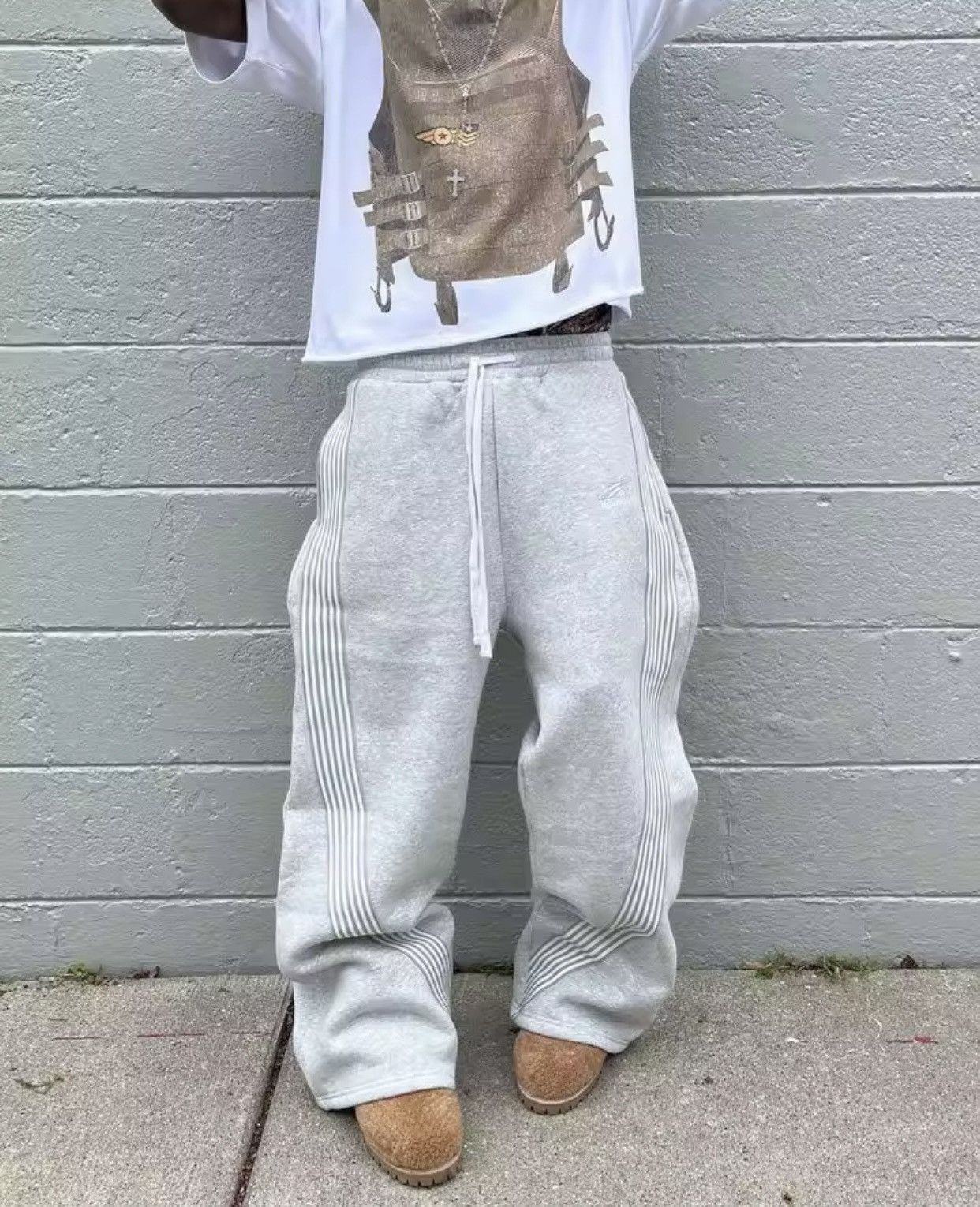 Other Pure Cotton Elastic Waist Baggy Sweatpants Size US 30 / EU 46 - 1 Thumbnail