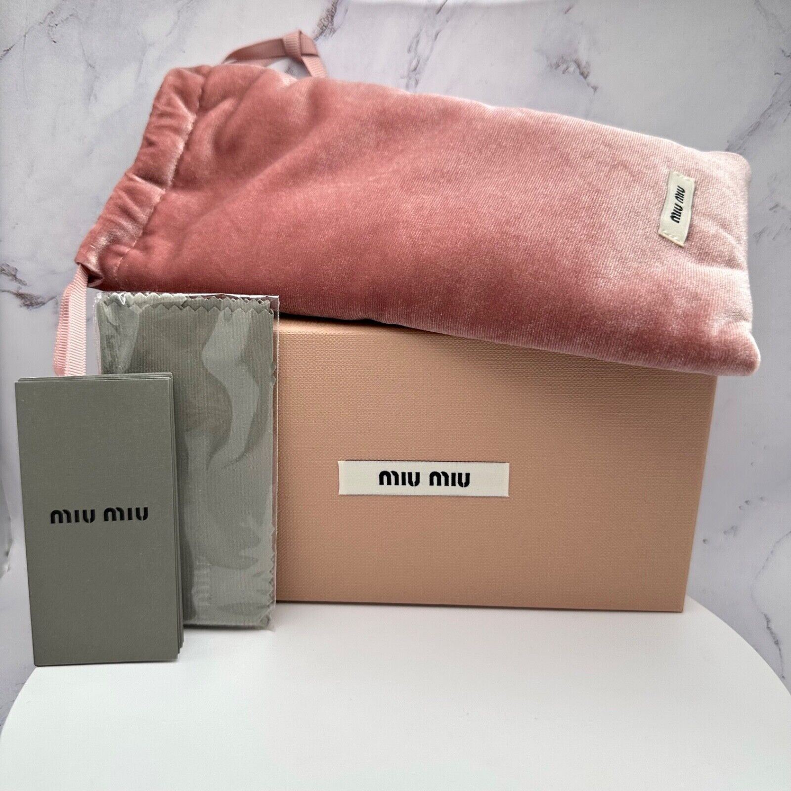 Miu Miu New MIU MIU Sunglasses Gold Rimless Wrap Square Size ONE SIZE - 10 Thumbnail