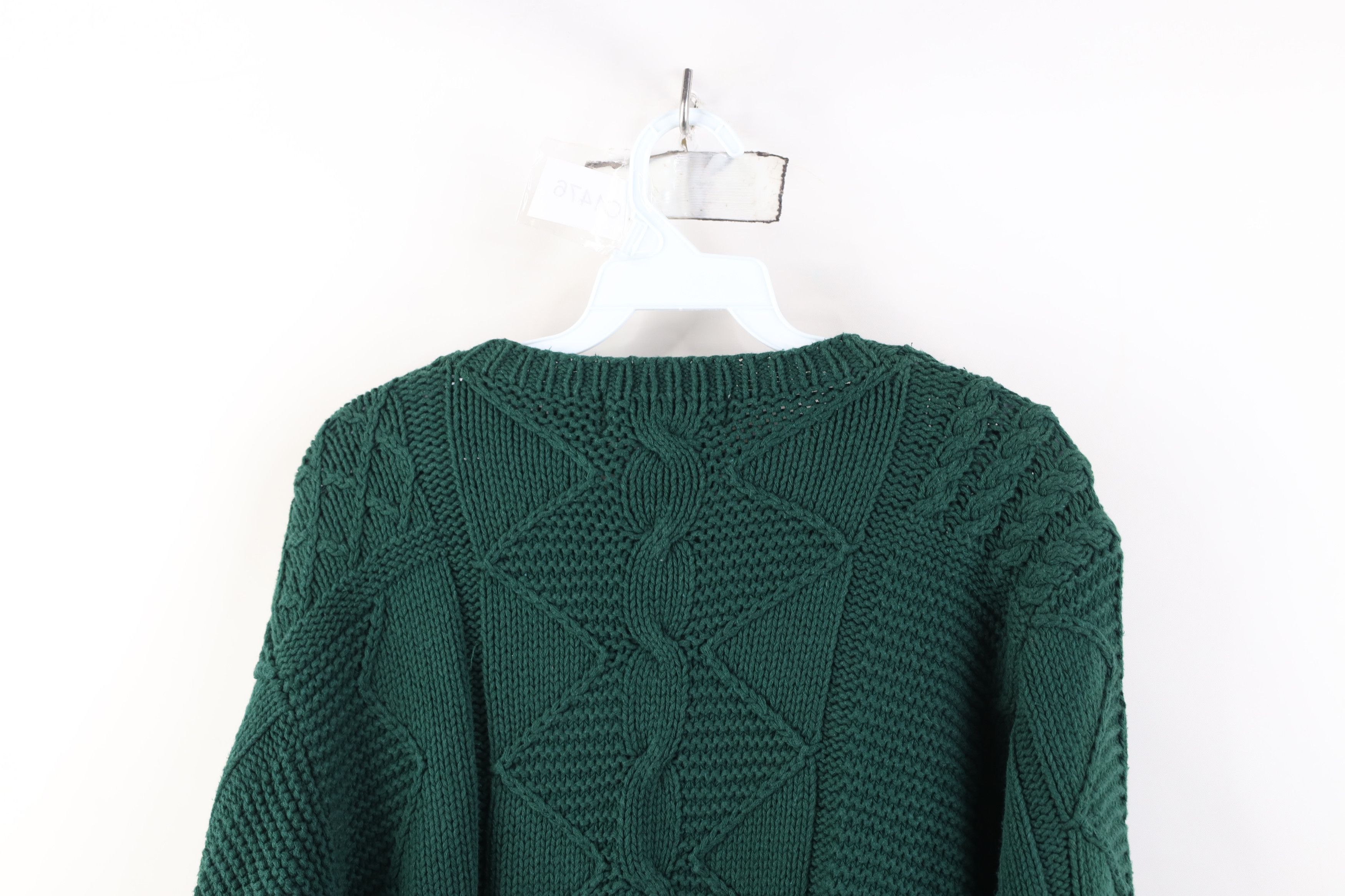 Vintage Vintage 90s Streetwear Chunky Fisherman Cable Knit Sweater Size S / US 4 / IT 40 - 11 Thumbnail