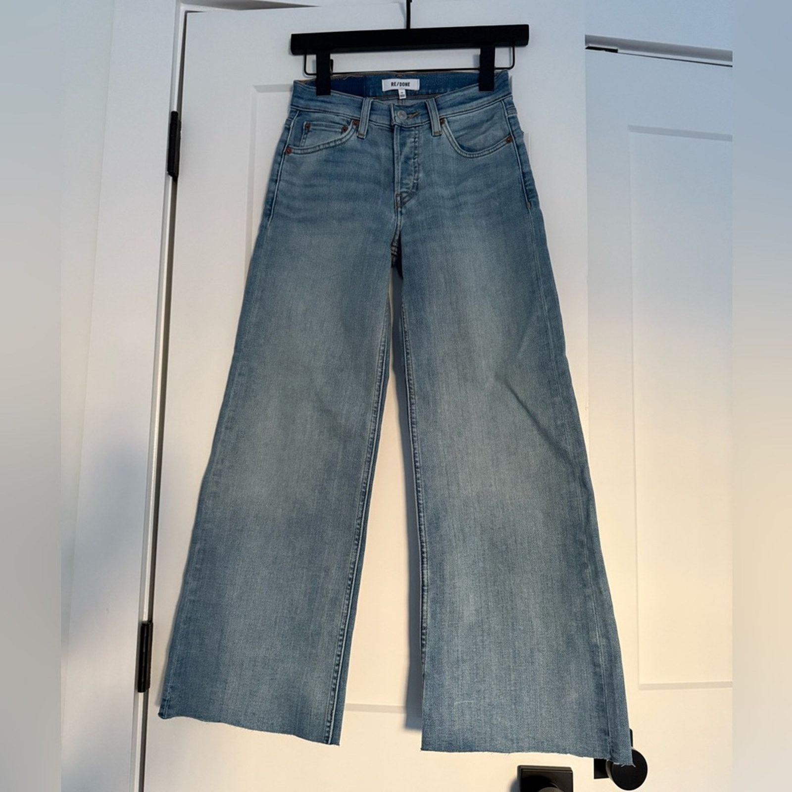 RE/DONE NEW - re/done Crop Wide-Leg Mid-Rise Jeans - Sz 24 - $295 Size 24" / US 00 / IT 34 - 10 Thumbnail