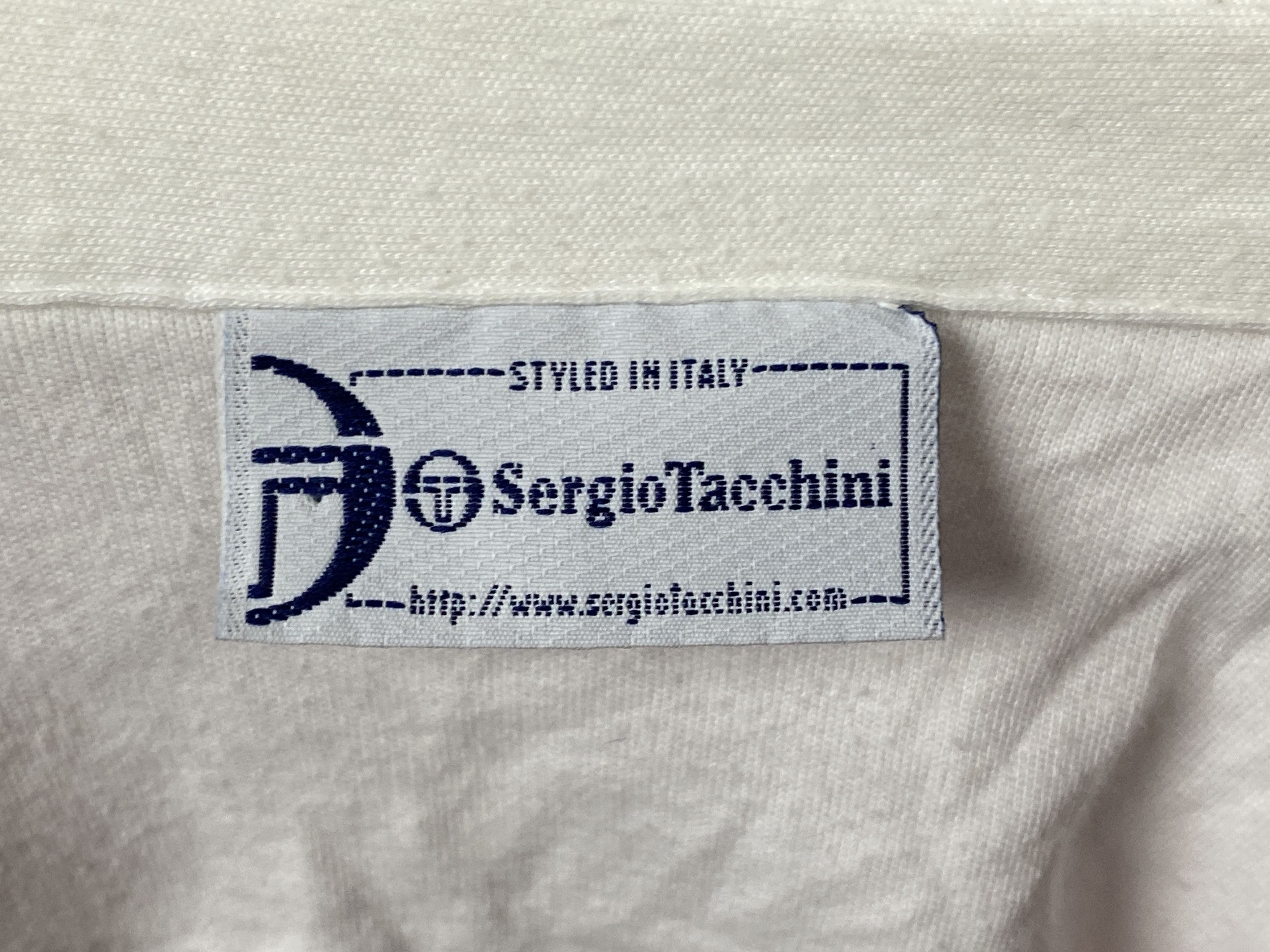 Sergio Tacchini × Vintage Sergio Tacchini Vintage Men's V Neck Polo Shirt - L Size US L / EU 52-54 / 3 - 5 Thumbnail