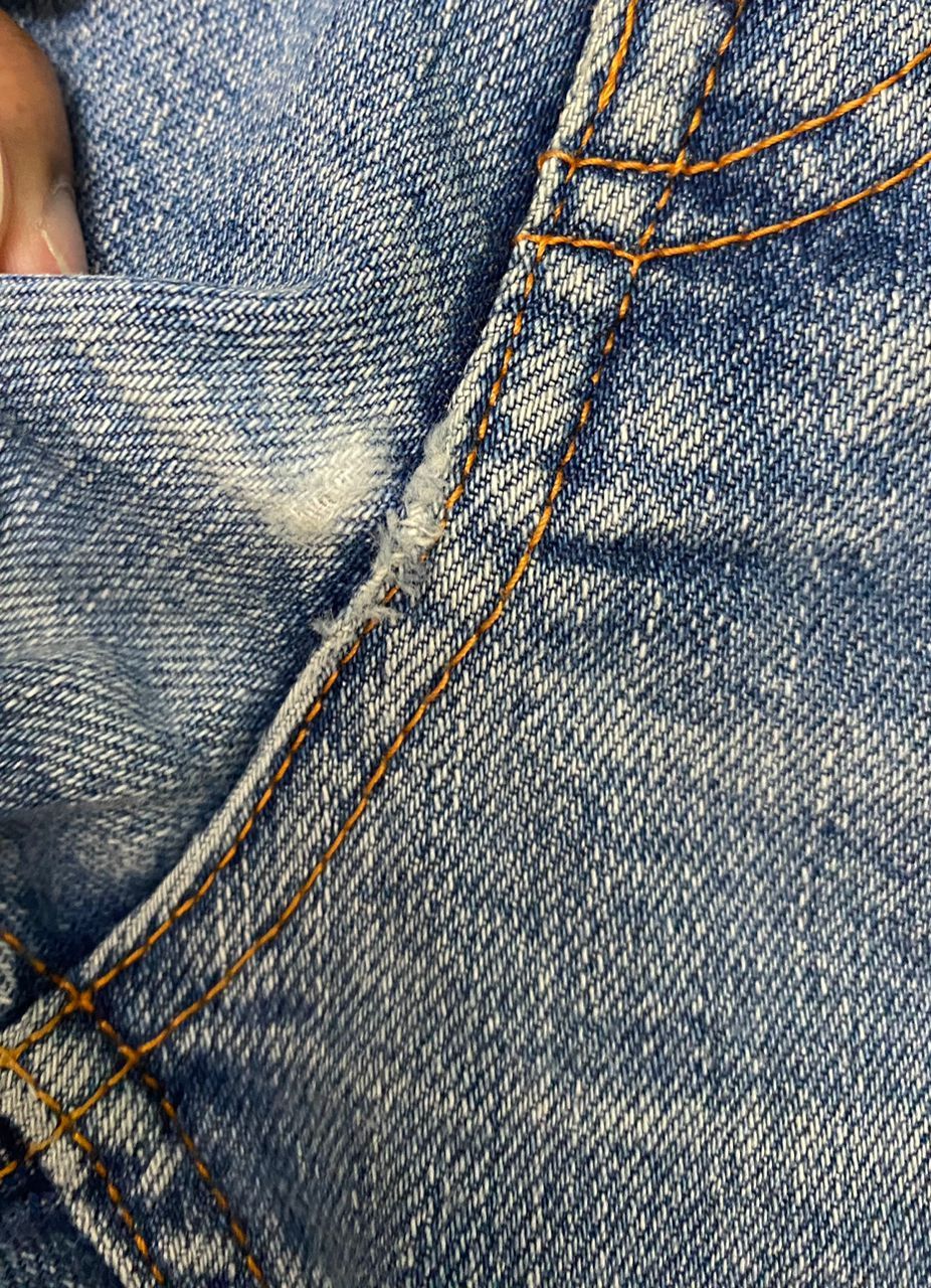 Japanese Brand Vintage Lupo Di Mare Sina Cova Patch Work Distress Denim Size US 36 / EU 52 - 13 Thumbnail