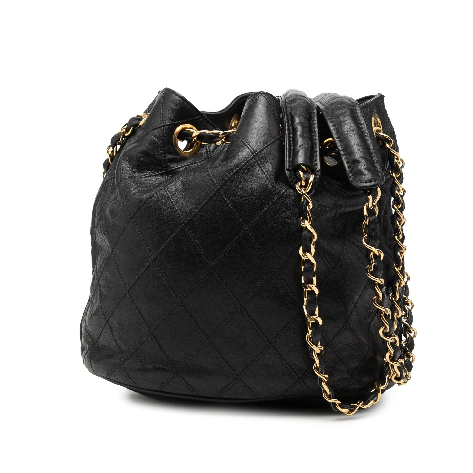 Chanel Quilted Lambskin Drawstring Chain Bucket Bag Size ONE SIZE - 1 Thumbnail