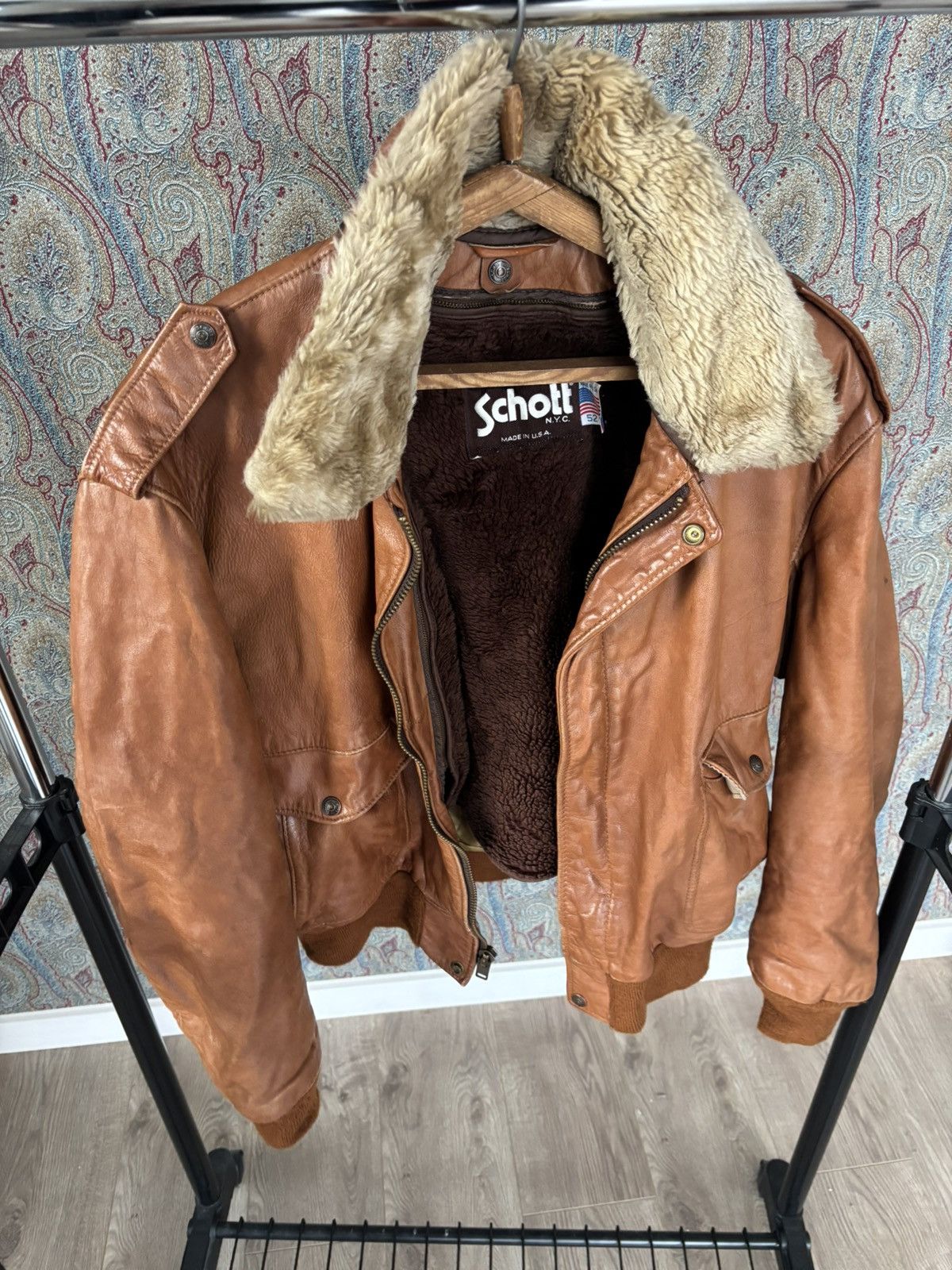 Schott Schott NYC Vintage Leather Flight Jacket Size US L / EU 52-54 / 3 - 2 Thumbnail