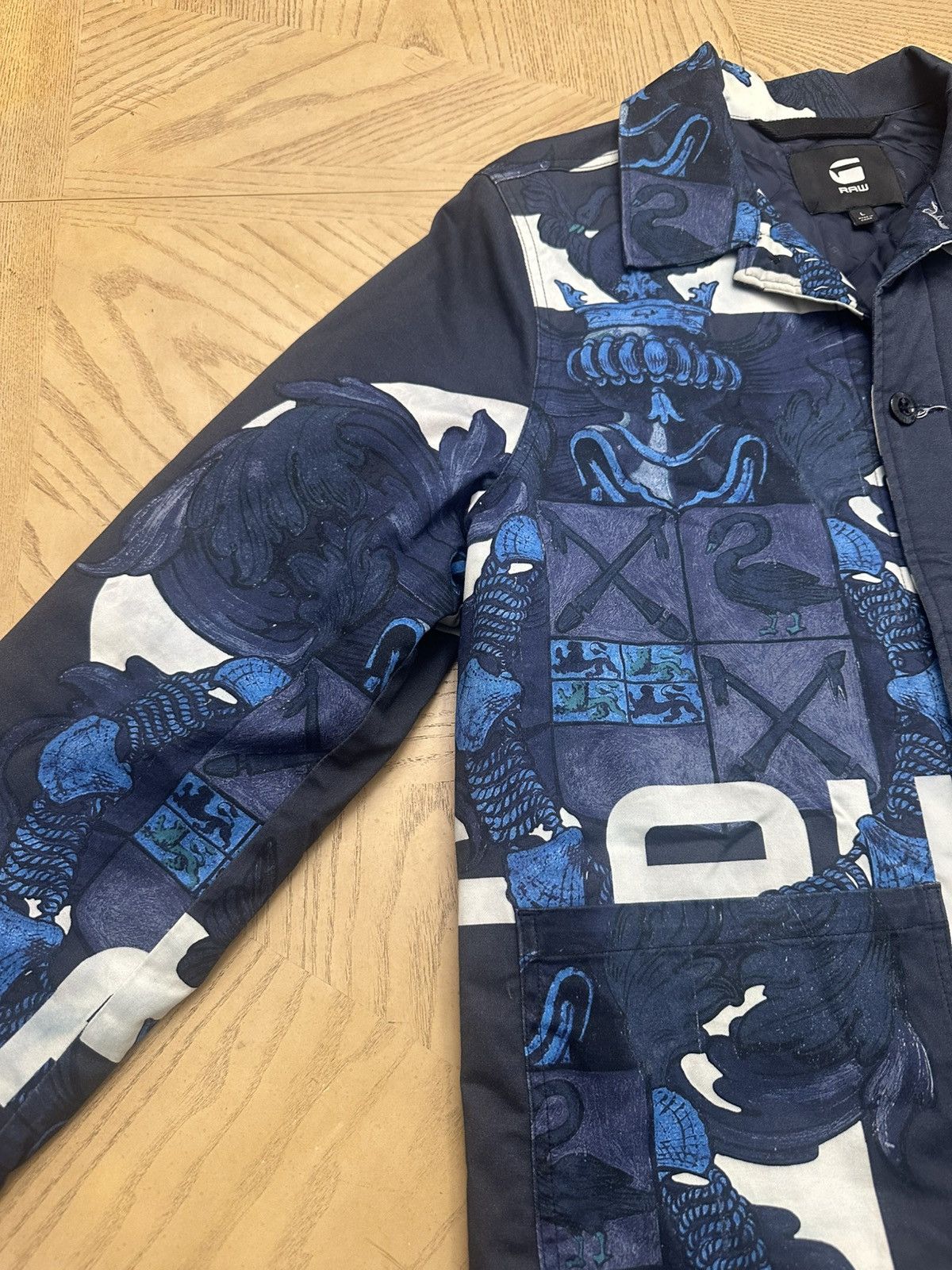 G-Star G-Star Raw Blake Padded Jacket Mens Size L Blue Button Up Size US L / EU 52-54 / 3 - 4 Thumbnail