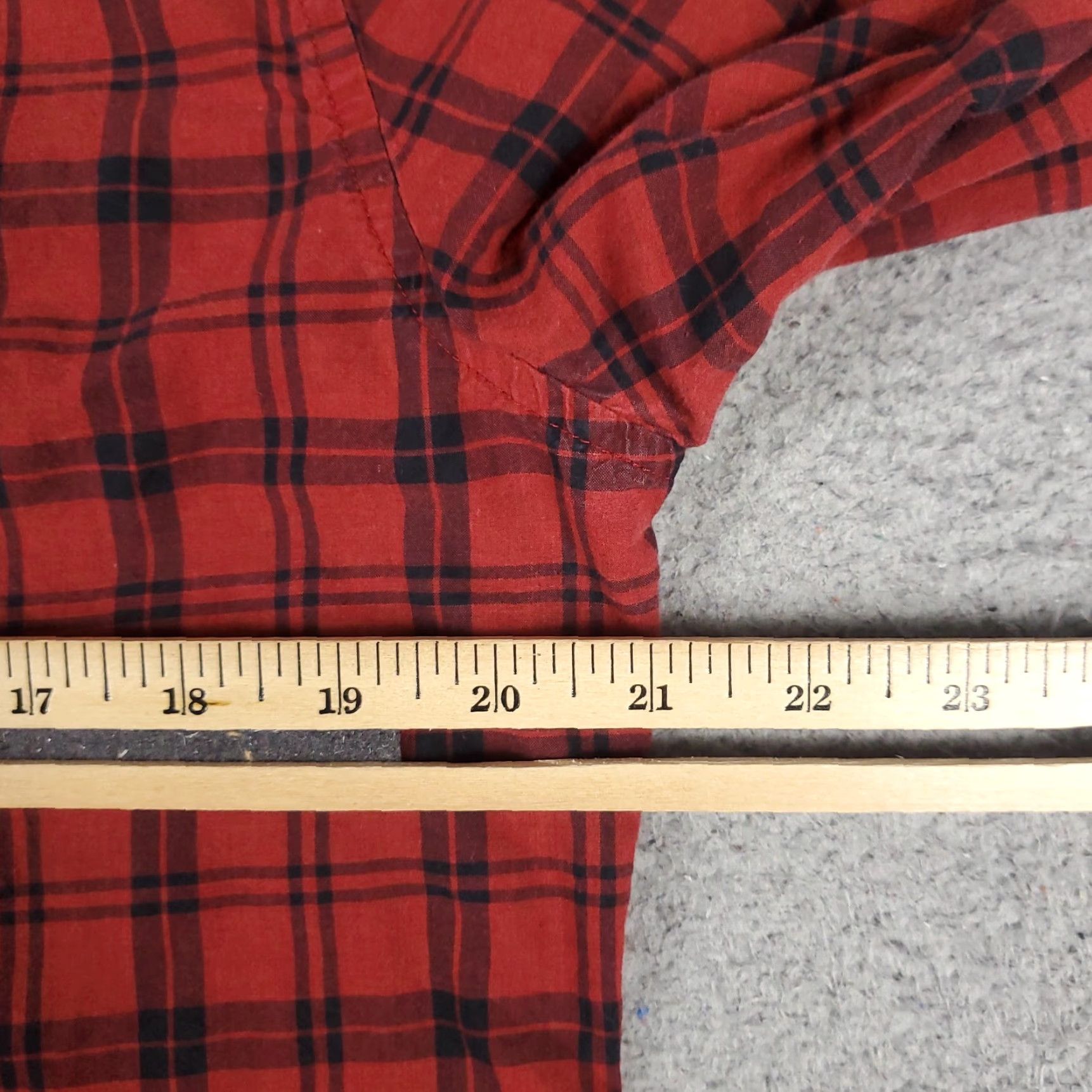 American Eagle Outfitters American Eagle Shirt Mens Medium Plaid Button Up Long Sleeve Red Blue Size US M / EU 48-50 / 2 - 5 Thumbnail
