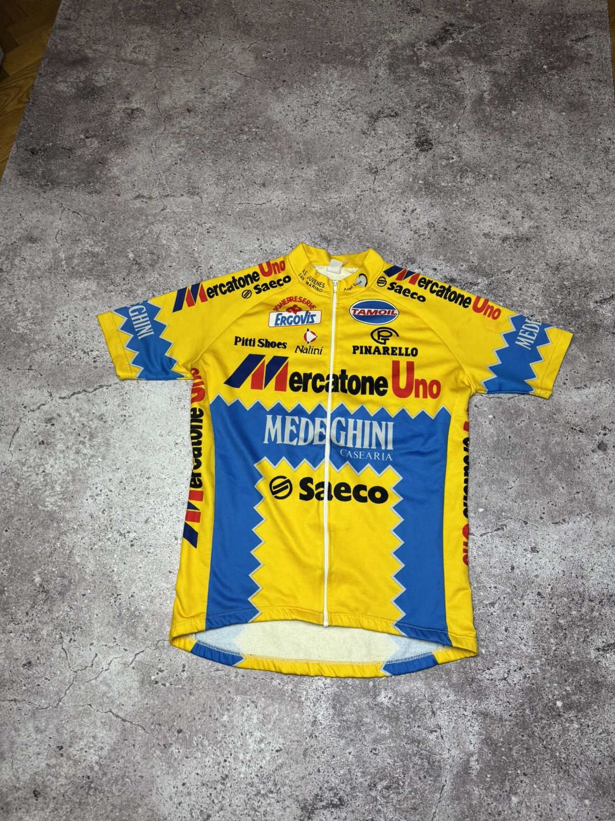 Vintage Mercatone Uno Saeco Cycling Jersey Size US M / EU 48-50 / 2 - 2 Thumbnail