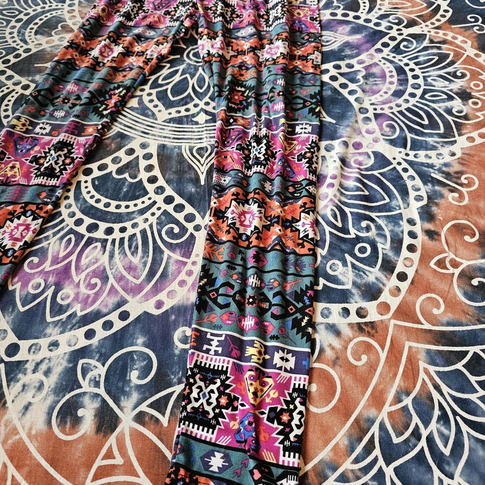 Designer Women's Multicolored Aztec Print Legging Size 32" / US 10 / IT 46 - 3 Thumbnail