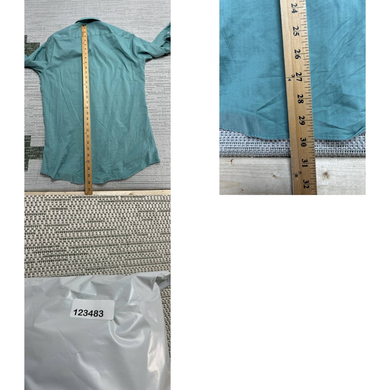 Bonobos Bonobos Shirt Mens Medium Green Cotton Stretch Slim Fit Wrinkle Free Button Up Size US M / EU 48-50 / 2 - 8 Thumbnail