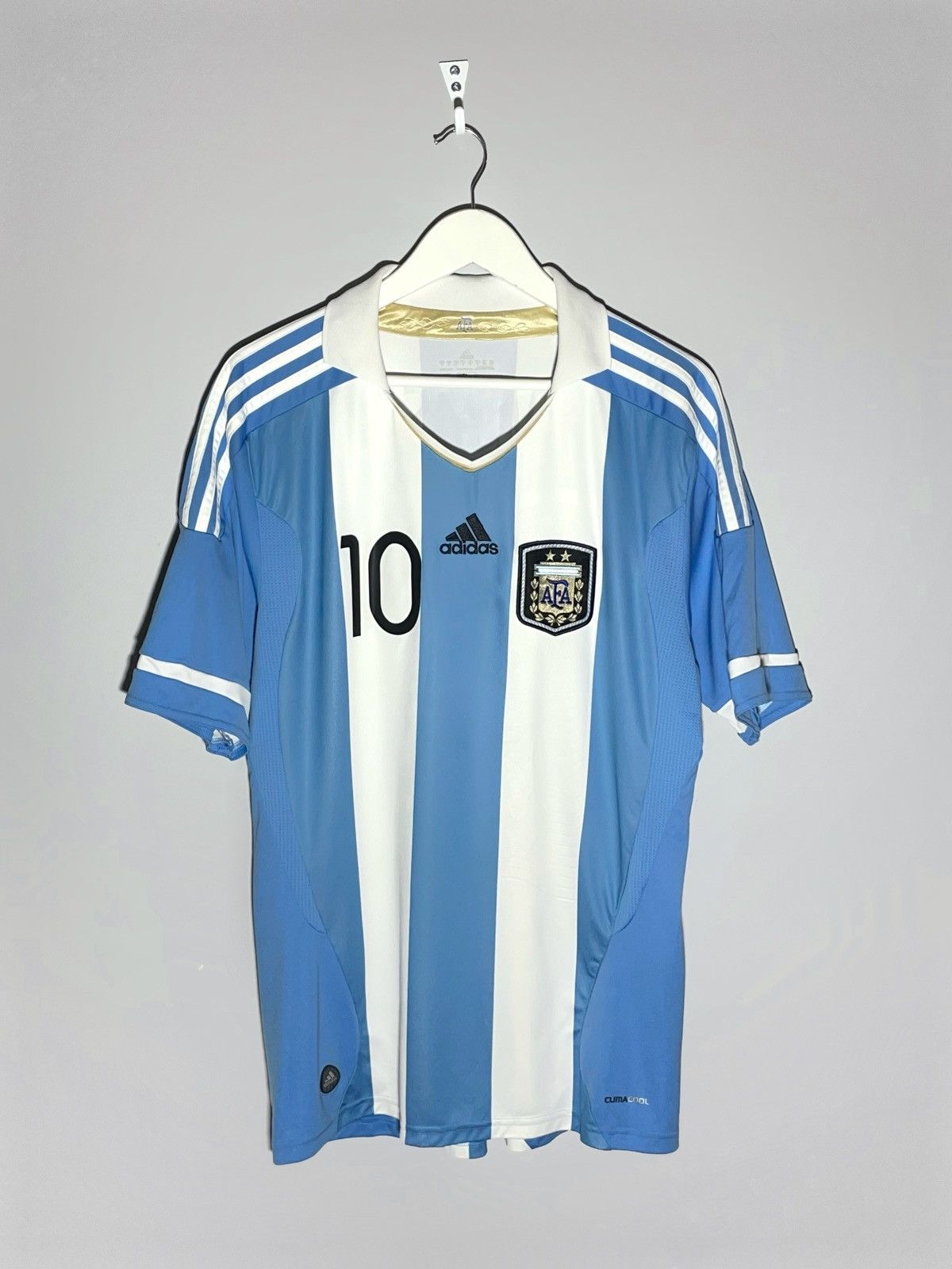Adidas #10 Messi National Team Argentina Adidas 2011 Football Shirt Size US L / EU 52-54 / 3 - 1 Thumbnail