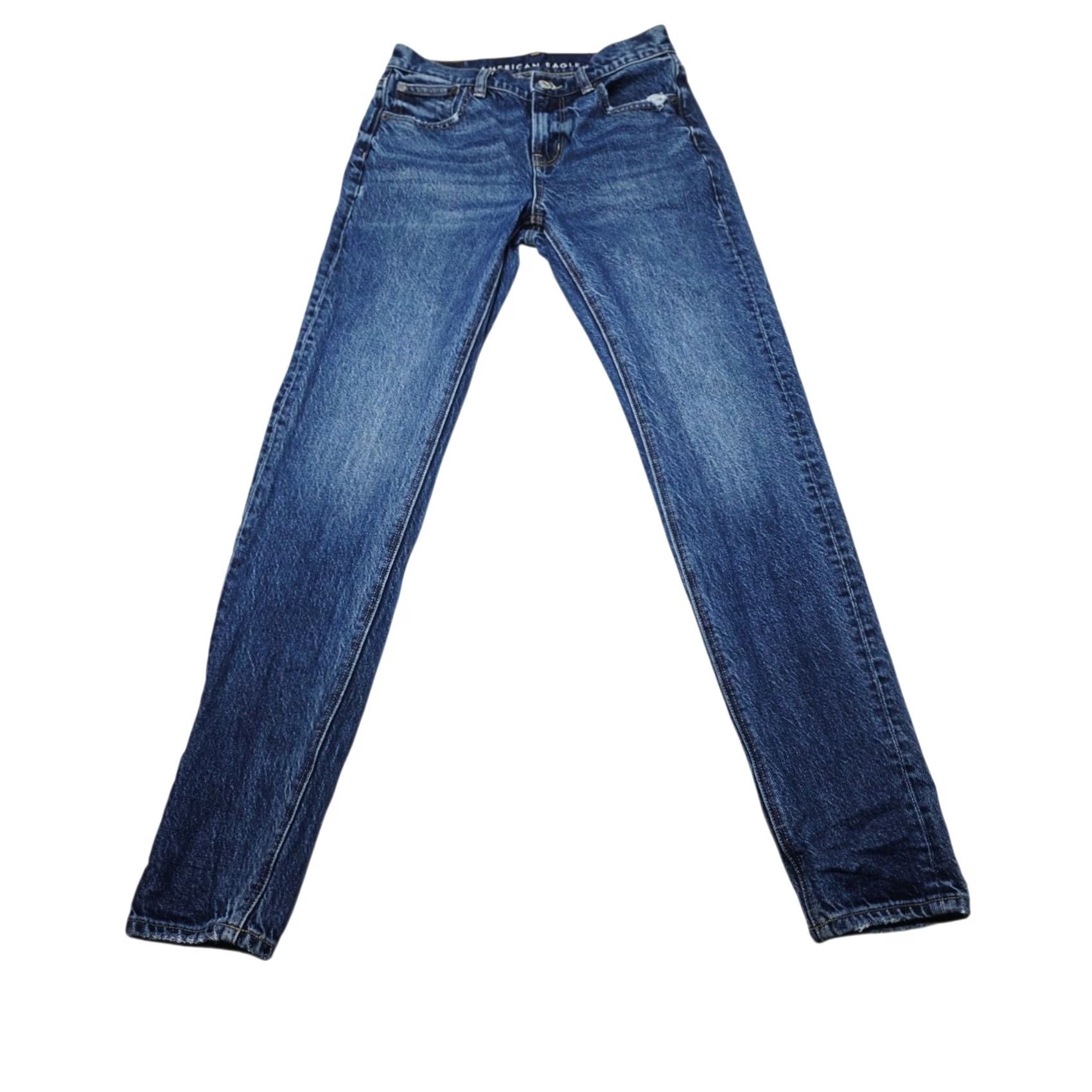 American Eagle Outfitters AMERICAN EAGLE Jeans Womens Size 0 Acid Wash 90s Skinny Stretch Blue Denim Jegging Regular Rise Women Size 25" / US 0 / IT 36 - 3 Thumbnail