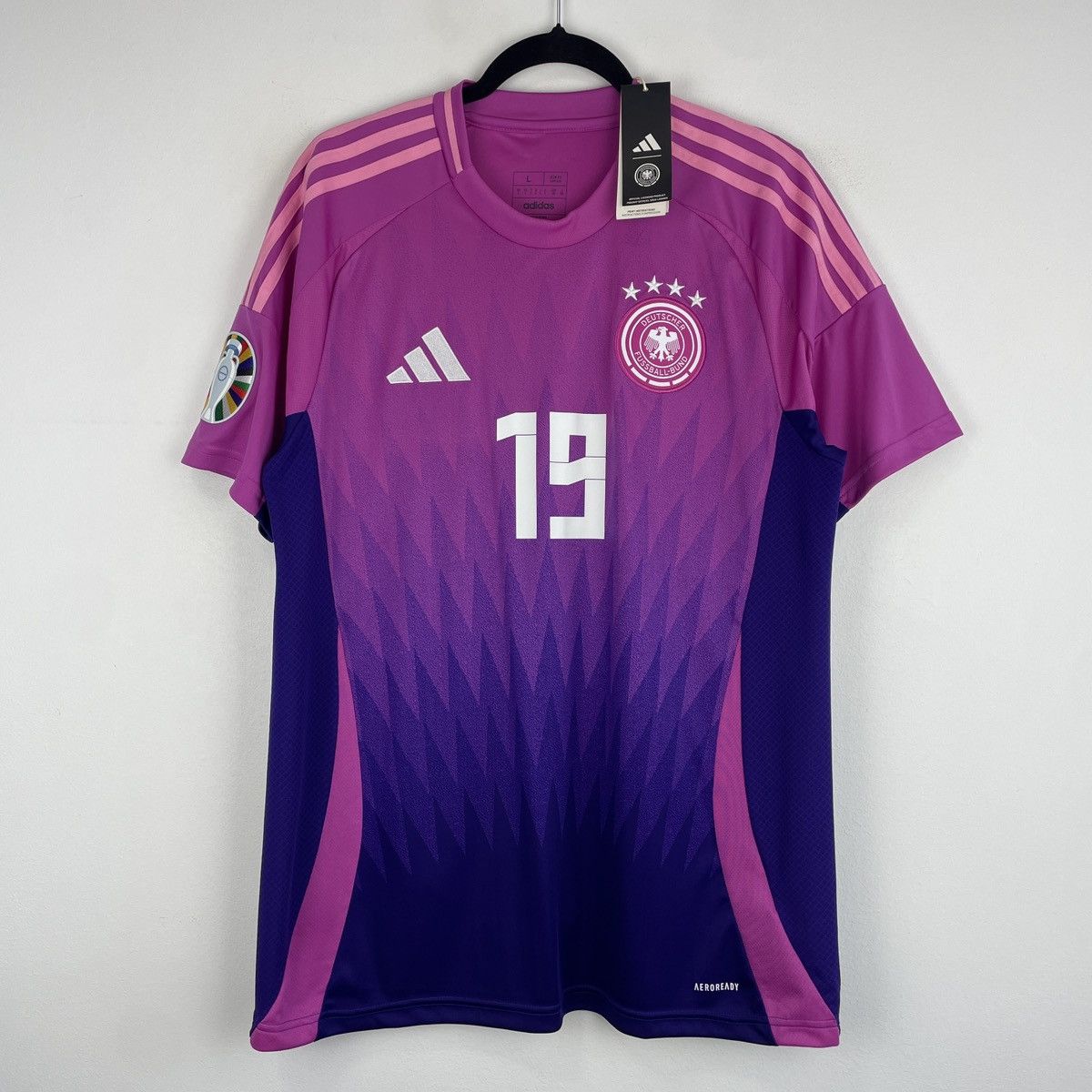 Adidas Germany Leroy Sane Adidas Pink Jersey Euro 2024 size L Size US L / EU 52-54 / 3 - 2 Thumbnail