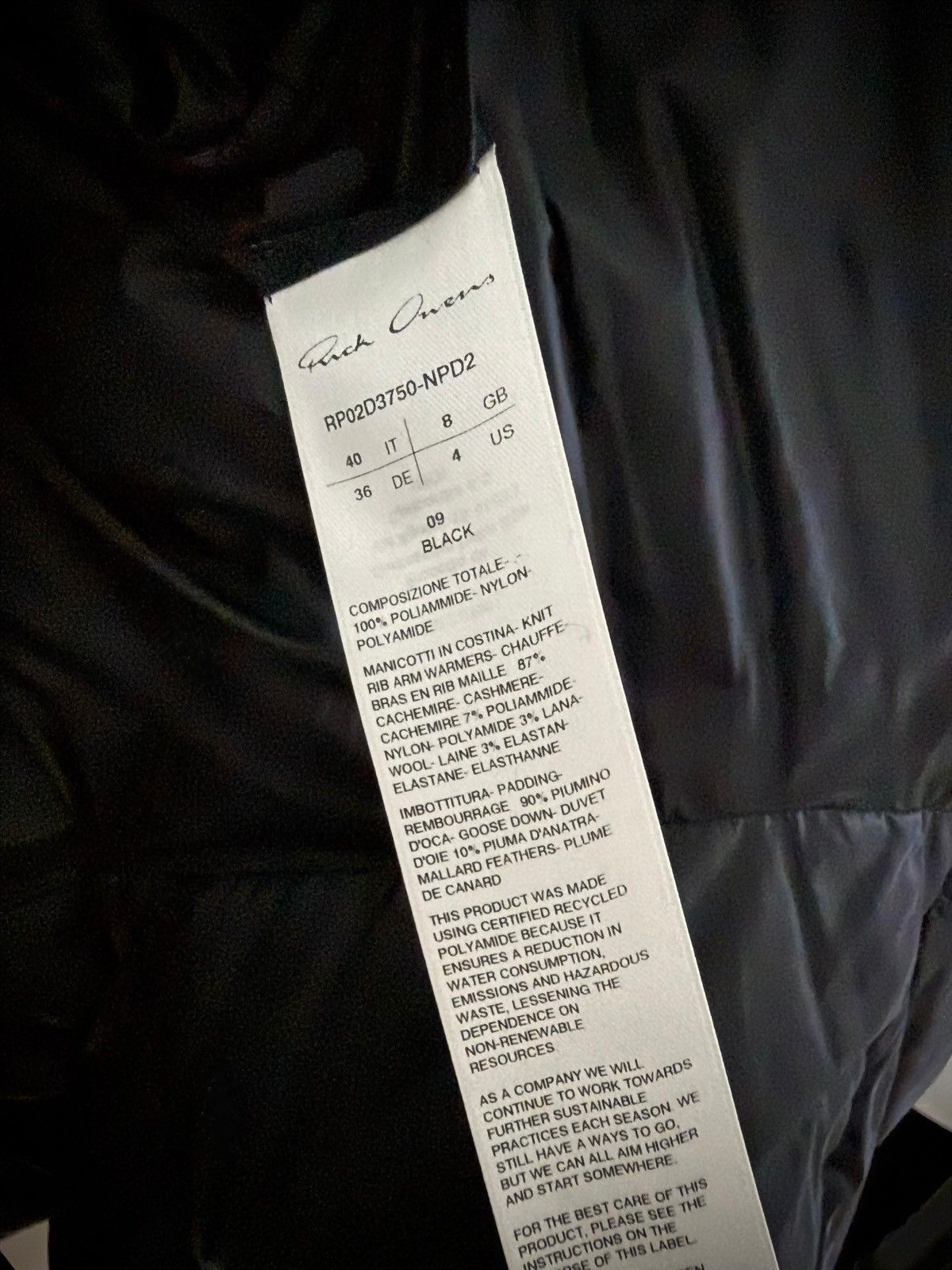 Rick Owens Porterville Batwing Duvet Size S / US 4 / IT 40 - 5 Thumbnail