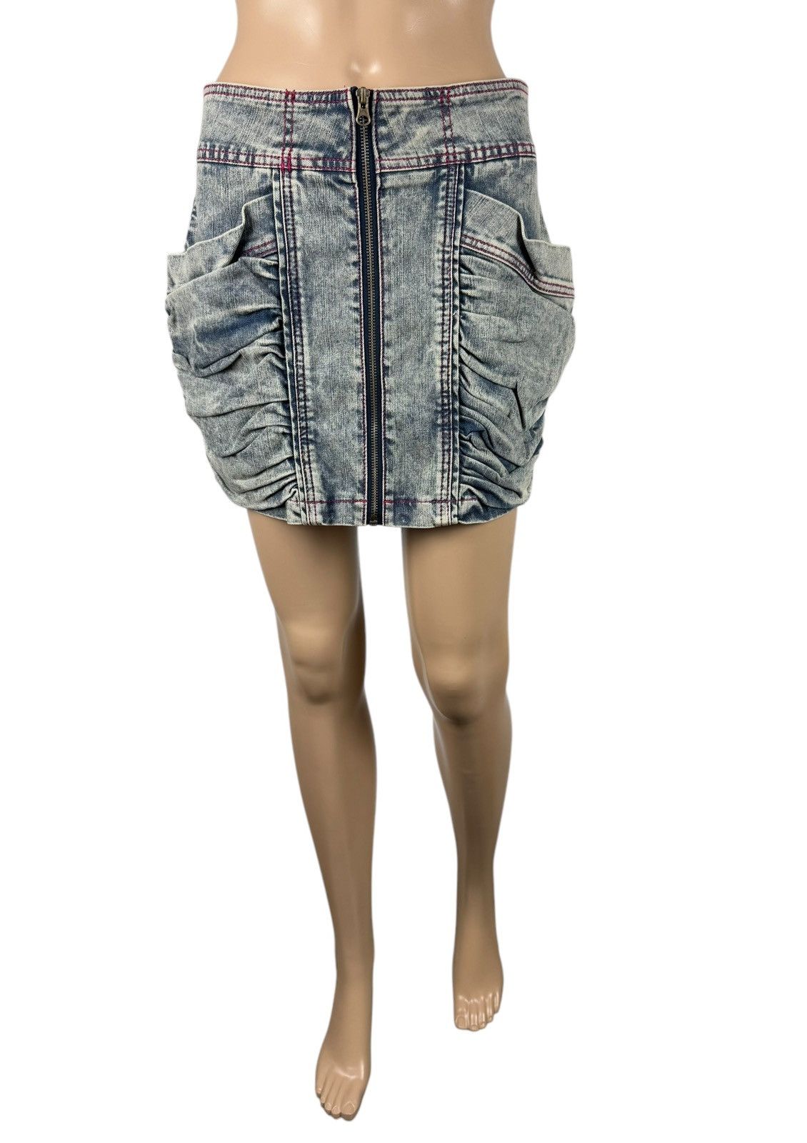 Other Ungaro Fever Denim Mini Skirt FullZip Garment Dyed size 40 Size 27" / US 4 / IT 40 - 8 Thumbnail
