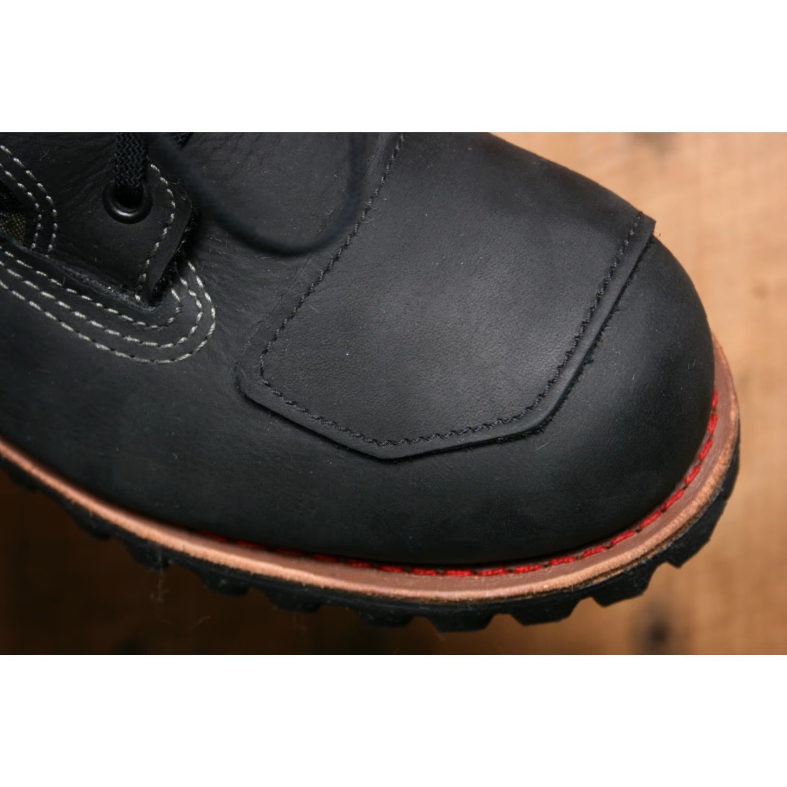 Vintage BATES Bomber Black Leather Canvas 8" Work Boots Men's Sz. 10M Vibram Sole Camouflage Style Combat Shoe Shirt? Size US 10 / EU 43 - 7 Thumbnail