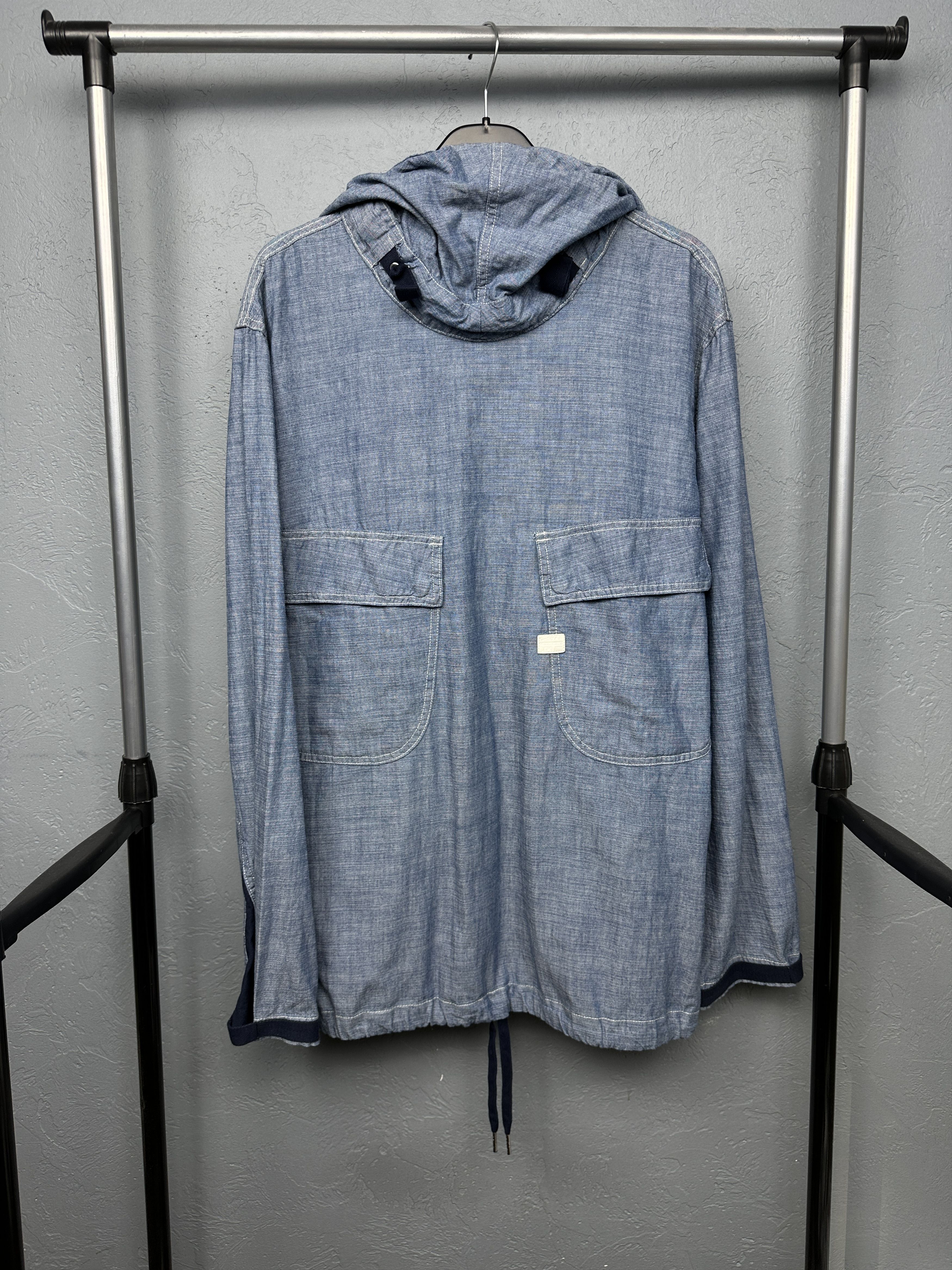 G-Star NEW! G Star Raw Mens Chambray Hooded Jacket Size US XL / EU 56 / 4 - 1 Thumbnail