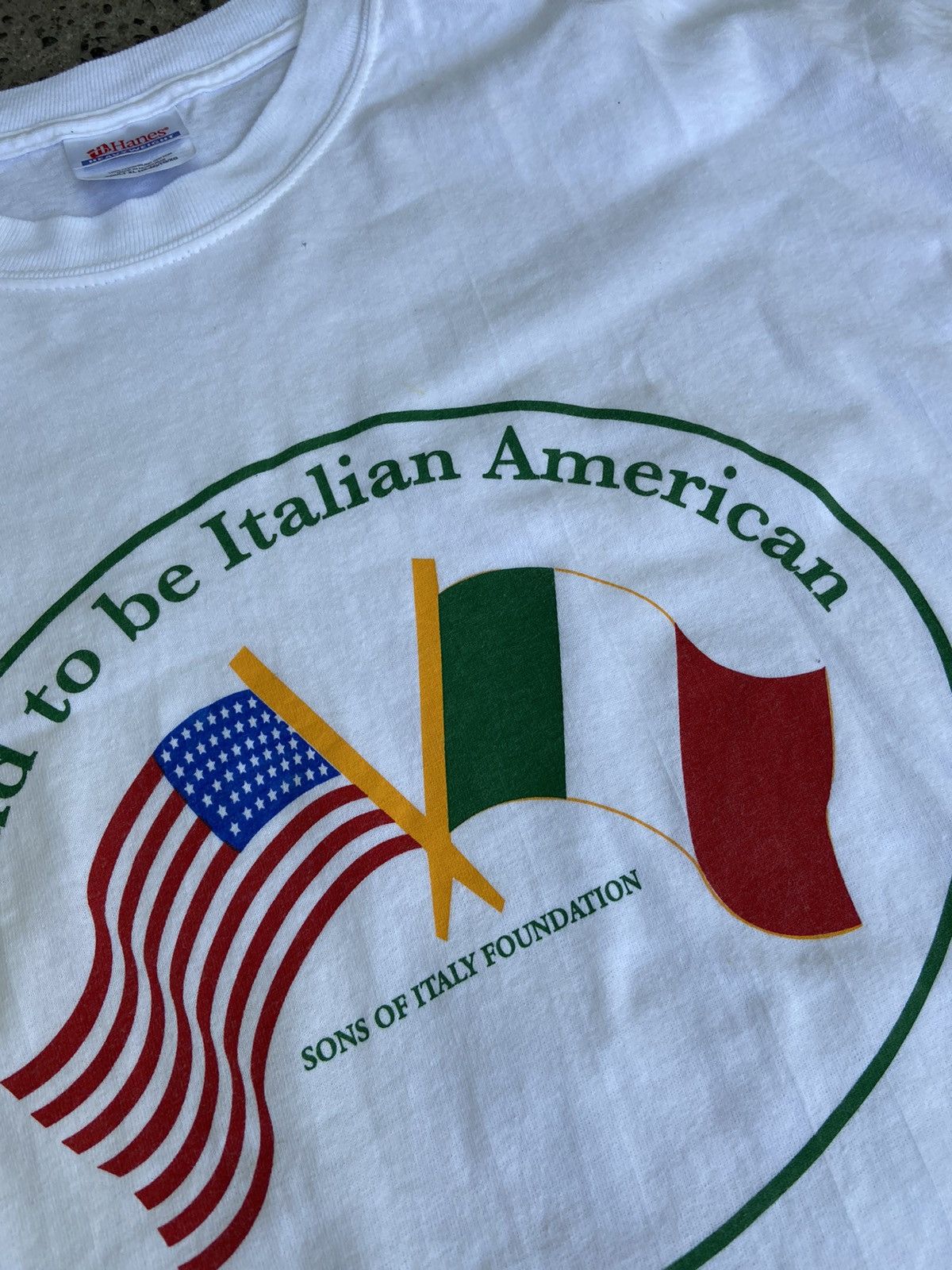Vintage Vintage proud to be Italian American t shirt Size US XL / EU 56 / 4 - 5 Thumbnail