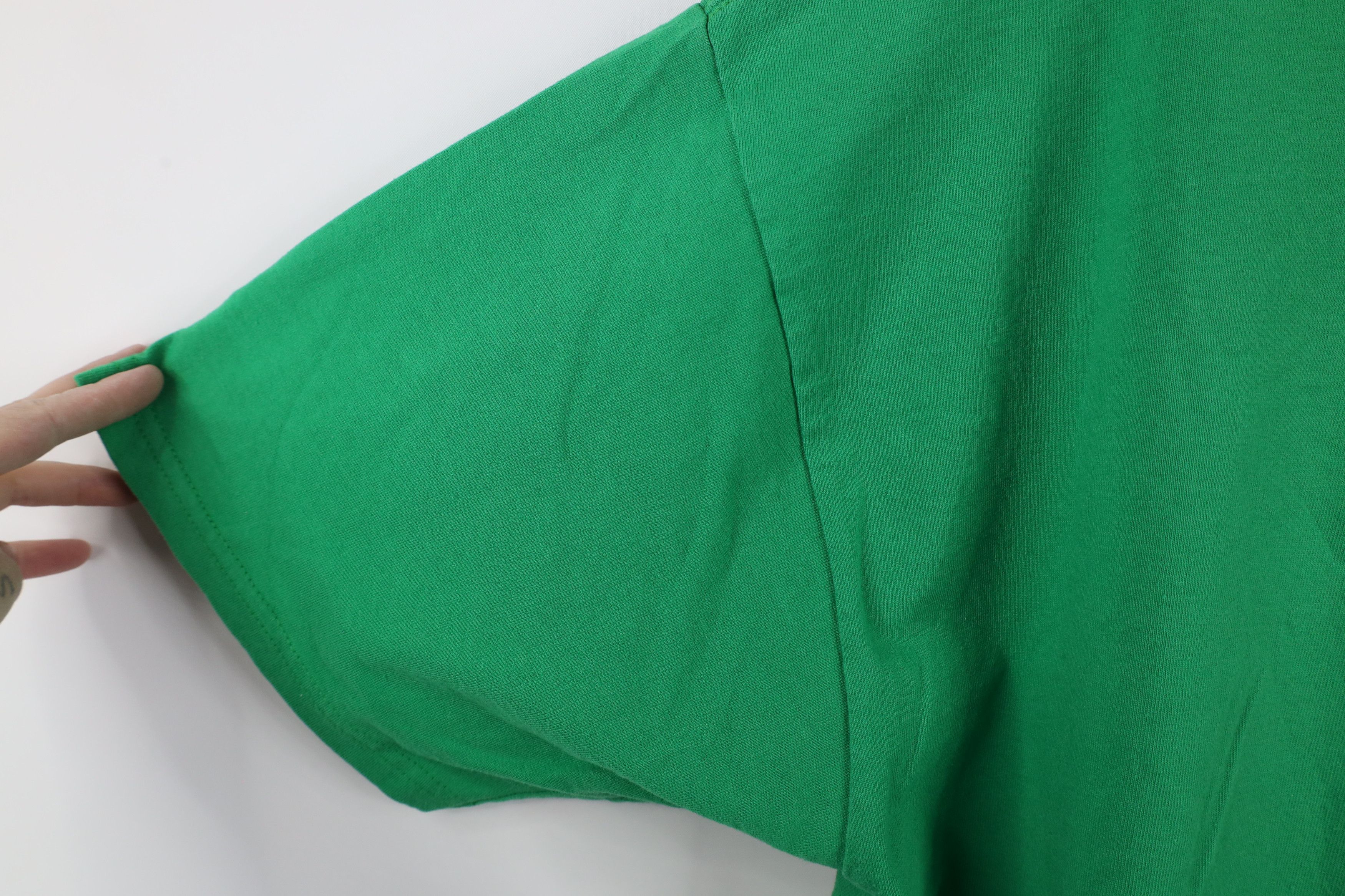 Vintage Vintage 90s Streetwear Short Sleeve T-Shirt Kelly Green Size US XL / EU 56 / 4 - 4 Thumbnail