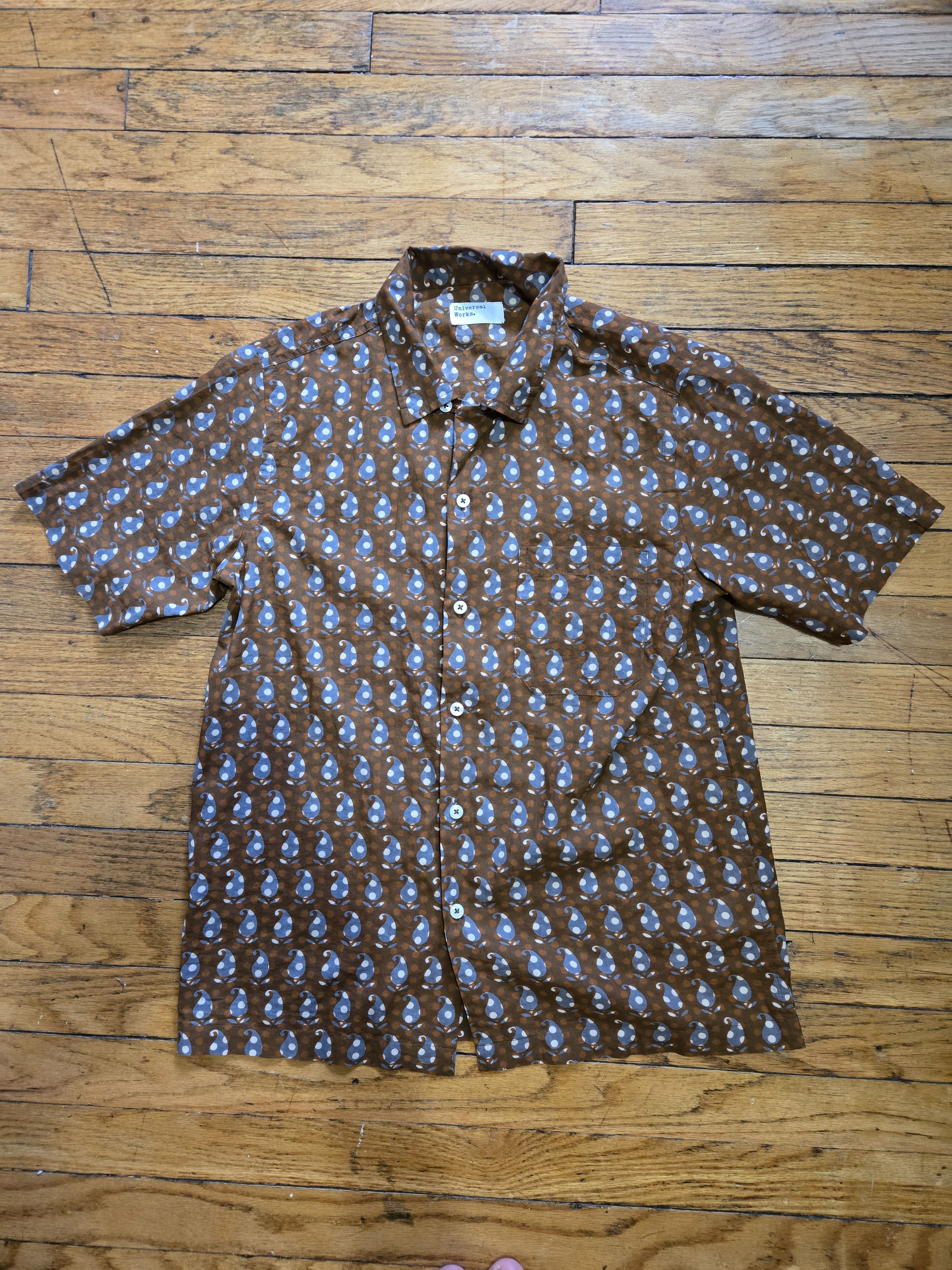 Universal Works Universal Works S Brown Paisley Road Shirt Size US S / EU 44-46 / 1 - 1 Thumbnail