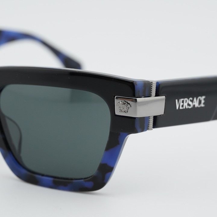Versace Versace VE4464F 545887 Sunglasses Black / Blue Rectangle Size ONE SIZE - 3 Thumbnail
