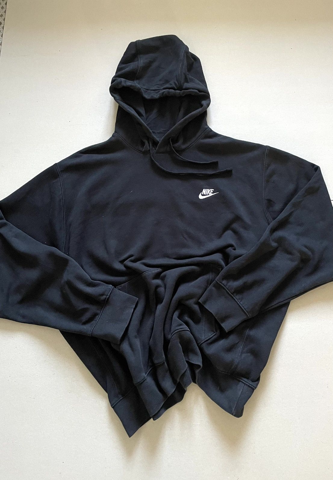 swoosh hoodie black