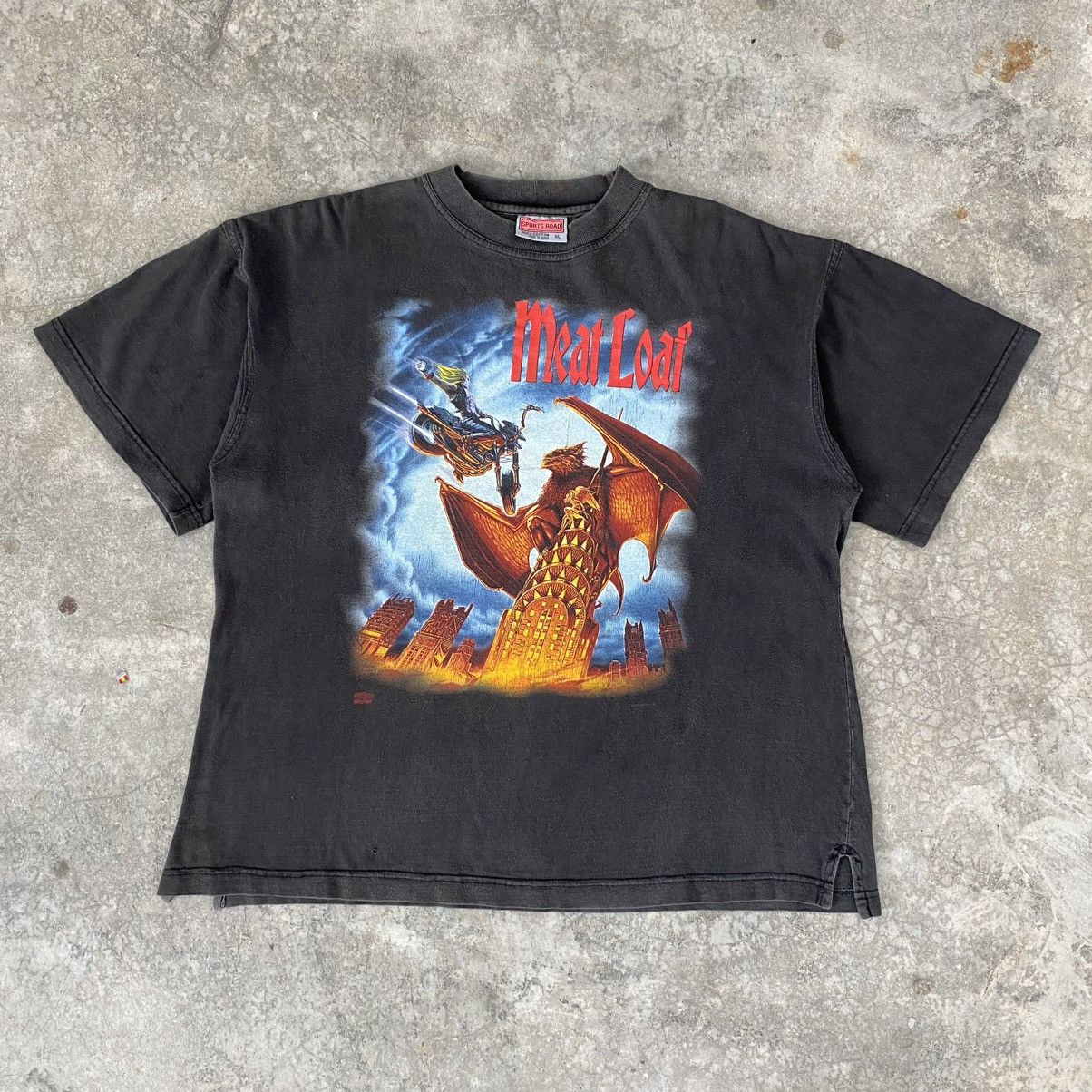 Band Tees Vintage 1993 Meat Loaf Tour Promo Sun Faded Tee Size US XL / EU 56 / 4 - 1 Thumbnail