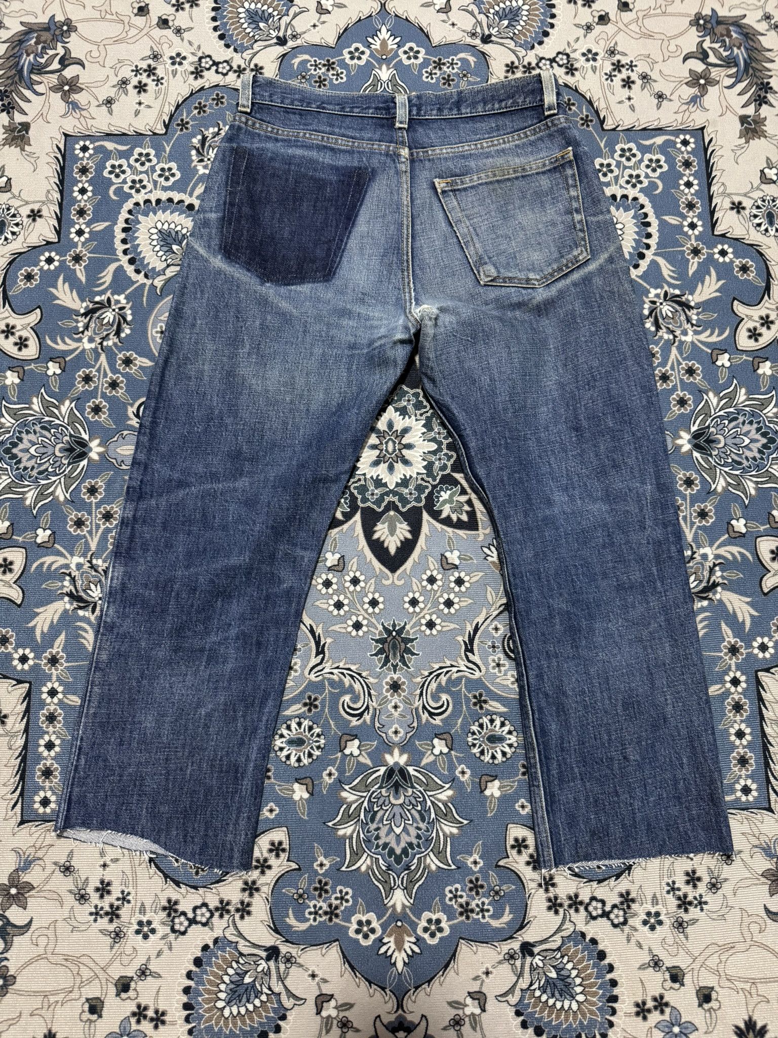 Helmut Lang Vintage 1999 Helmut Lang Distressed Denim Italian Cut Size US 27 - 2 Thumbnail