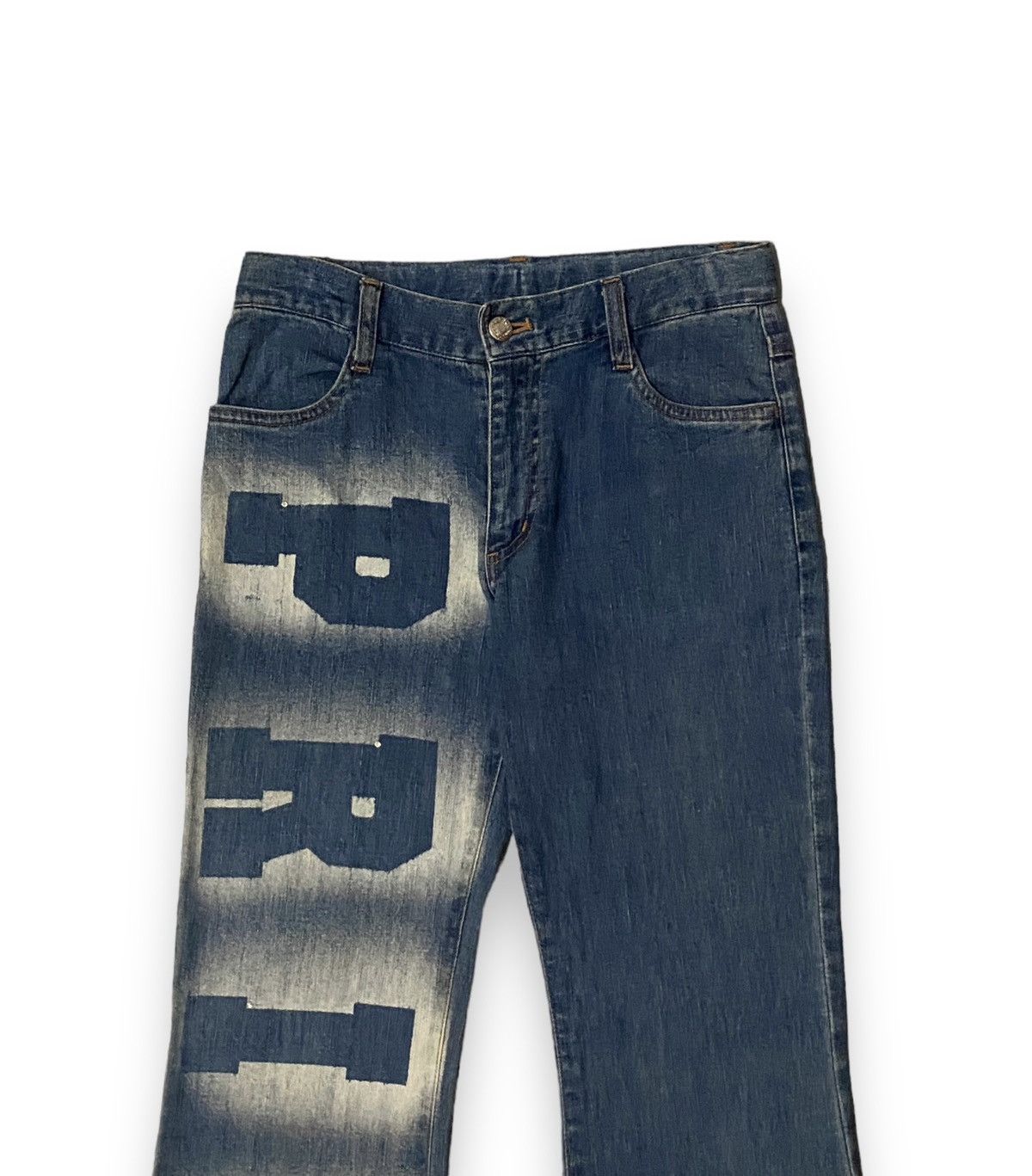 Hysteric Glamour × If Six Was Nine × Le Grande Bleu (L.G.B.) Flare Priurus Brand Japan Jean Art of Design Star Words Size US 26 / EU 42 - 3 Thumbnail