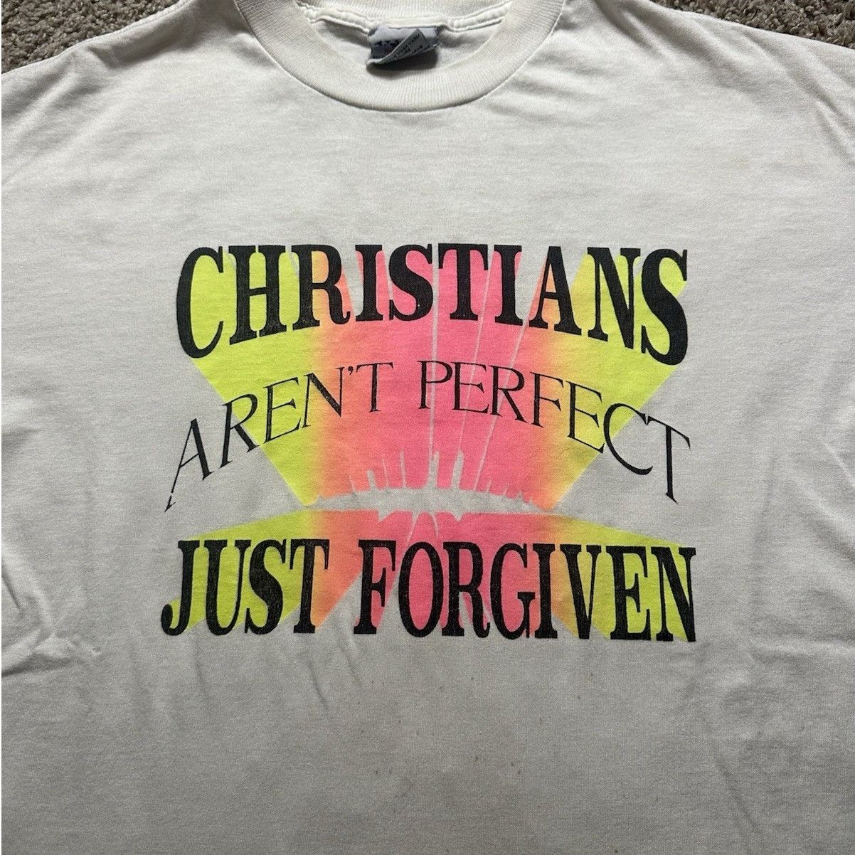 Vintage Vintage Christians Aren’t Perfect Shirt Mens Large Religious Size US L / EU 52-54 / 3 - 2 Thumbnail