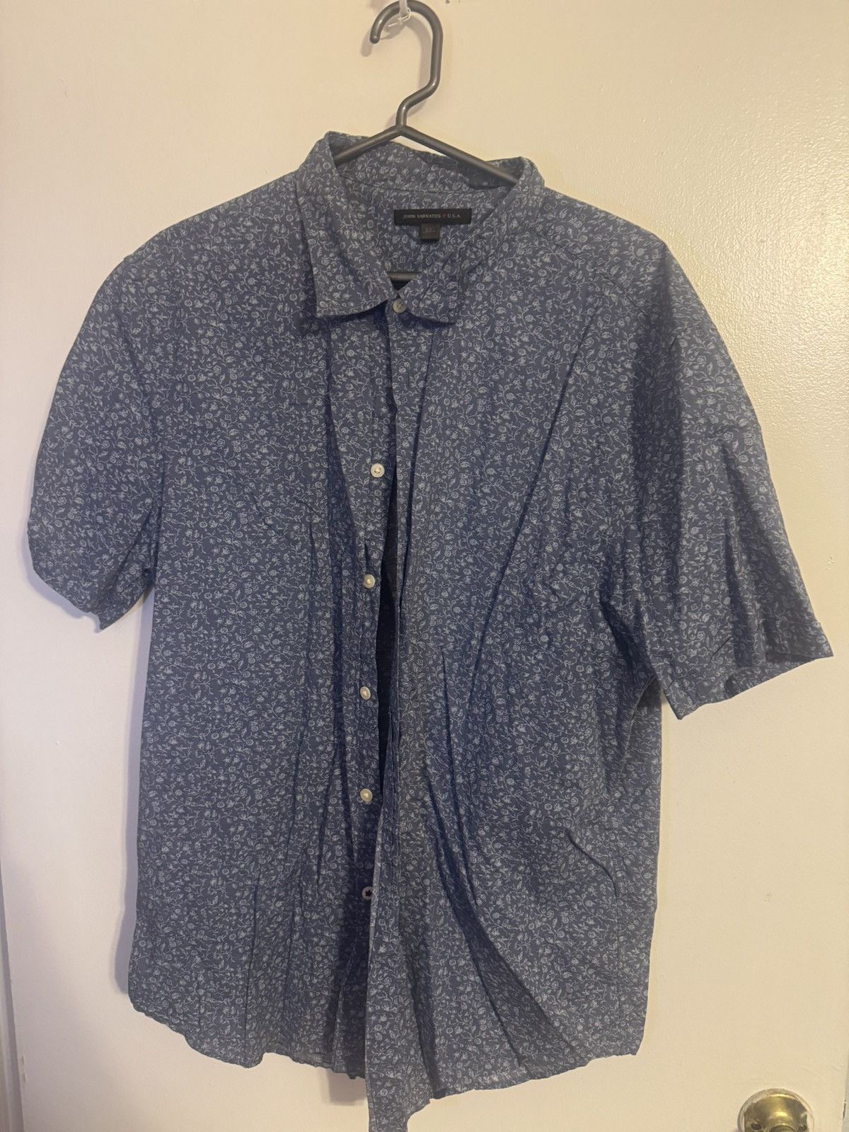 John Varvatos John Varvatos USA Men’s XXL Blue Floral Short Sleeve Size US XXL / EU 58 / 5 - 1 Thumbnail