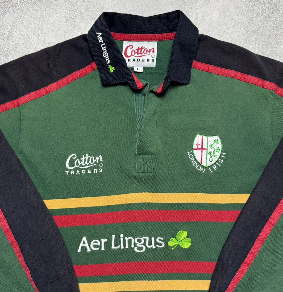 Cotton Traders London Irish 1999 2000 Rugby Shirt Jersey Cotton Traders Size US L / EU 52-54 / 3 - 7 Thumbnail