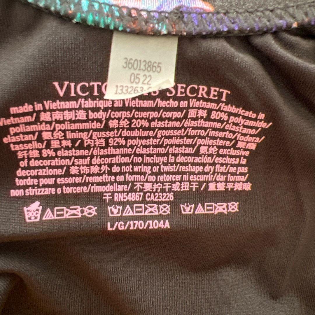 Victoria's Secret VICTORIA'S SECRET SWIM Shine Strap Plunge One-Piece, L Size ONE SIZE - 7 Thumbnail